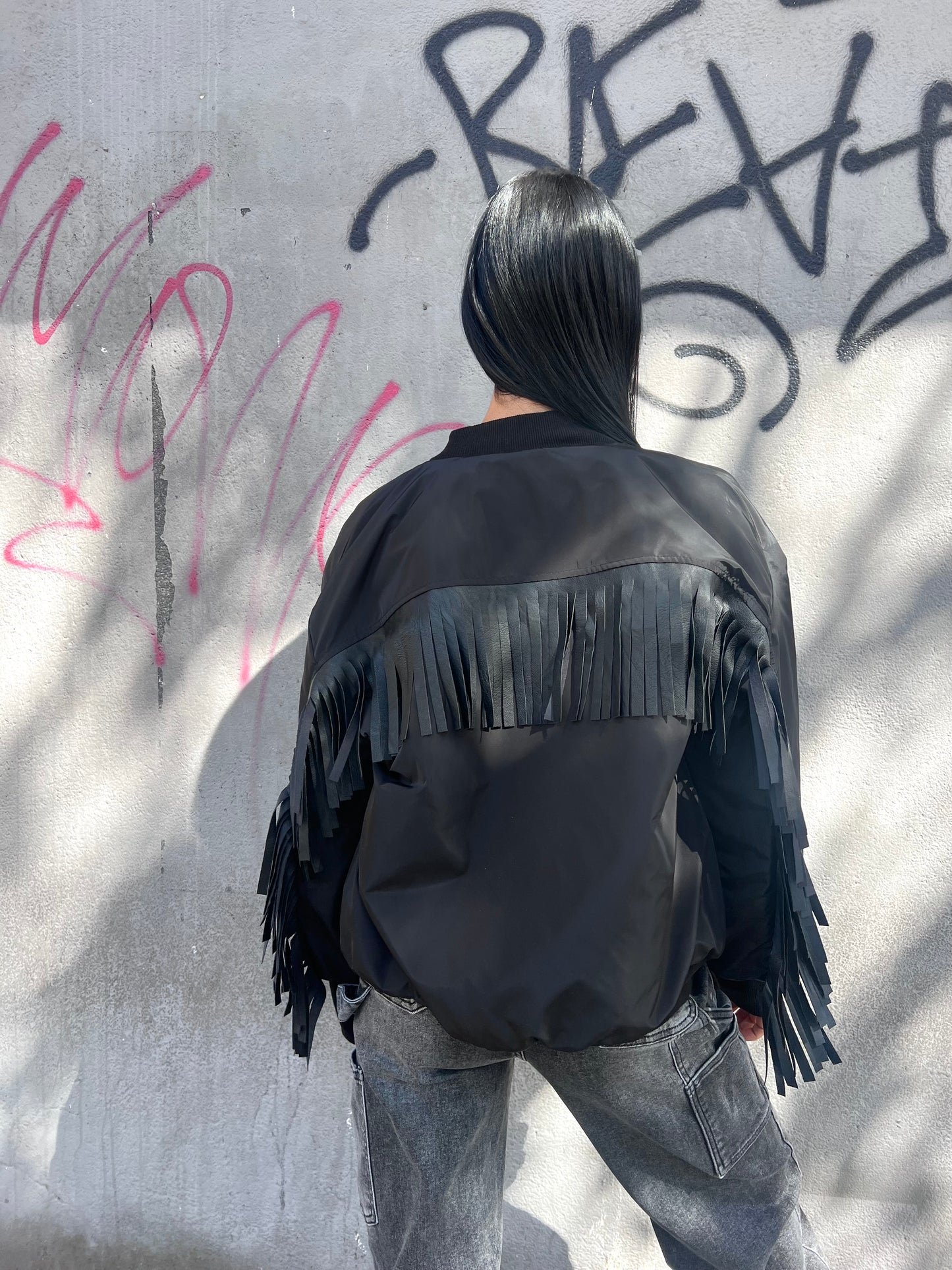 SUSY MIX BOMBER APPLICAZIONI FRANGE REBECCA NERO
