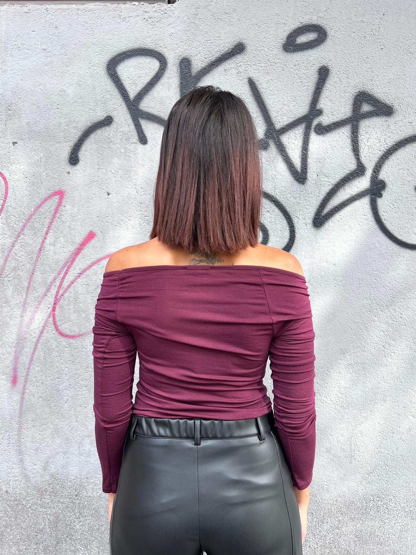 SUSY MIX MAGLIA BARCA CON APPLICAZIONE SORAYA VINO