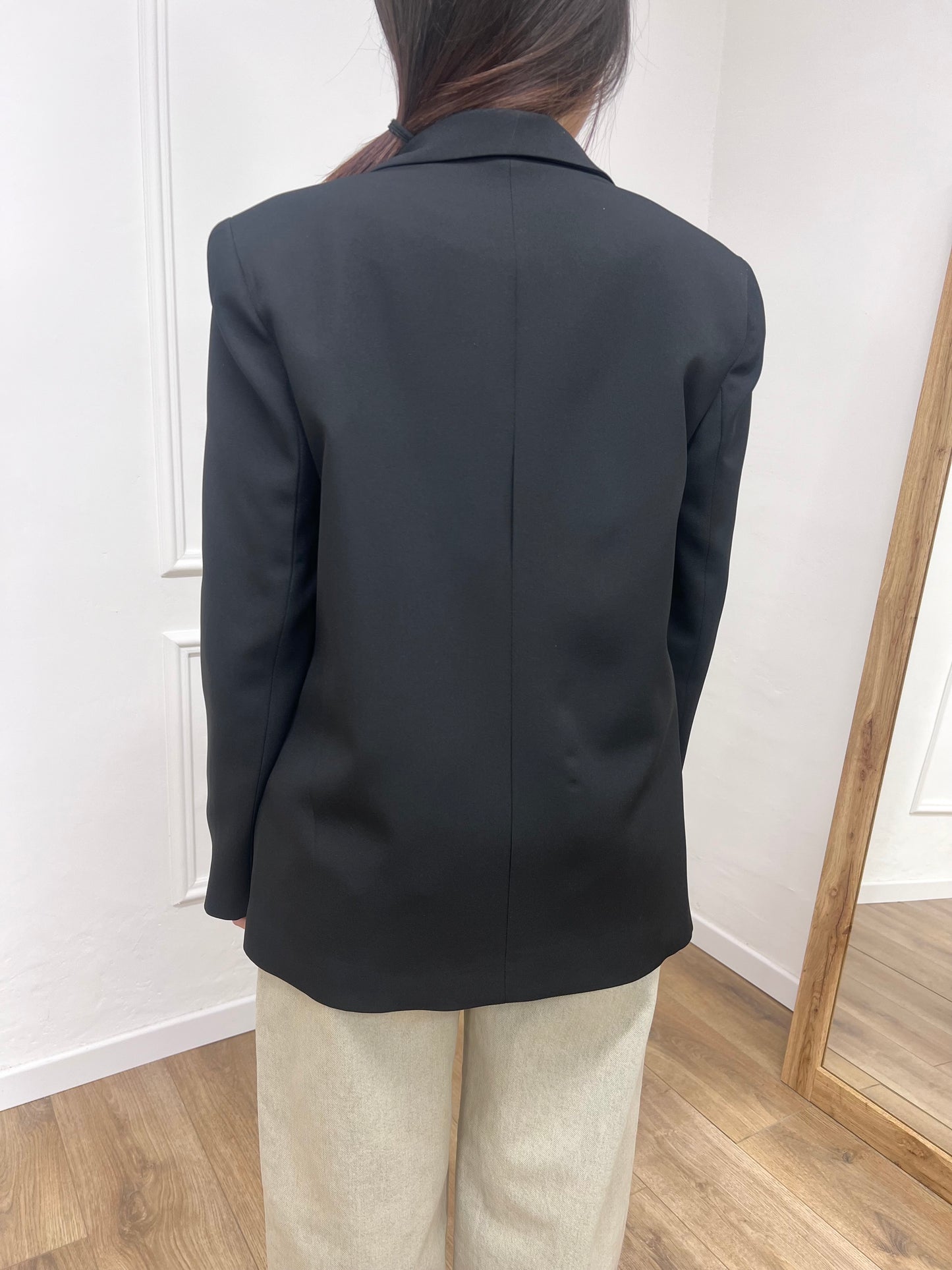 SUSY MIX GIACCA MONOPETTO BASIC UN BOTTONE ARIA NERO