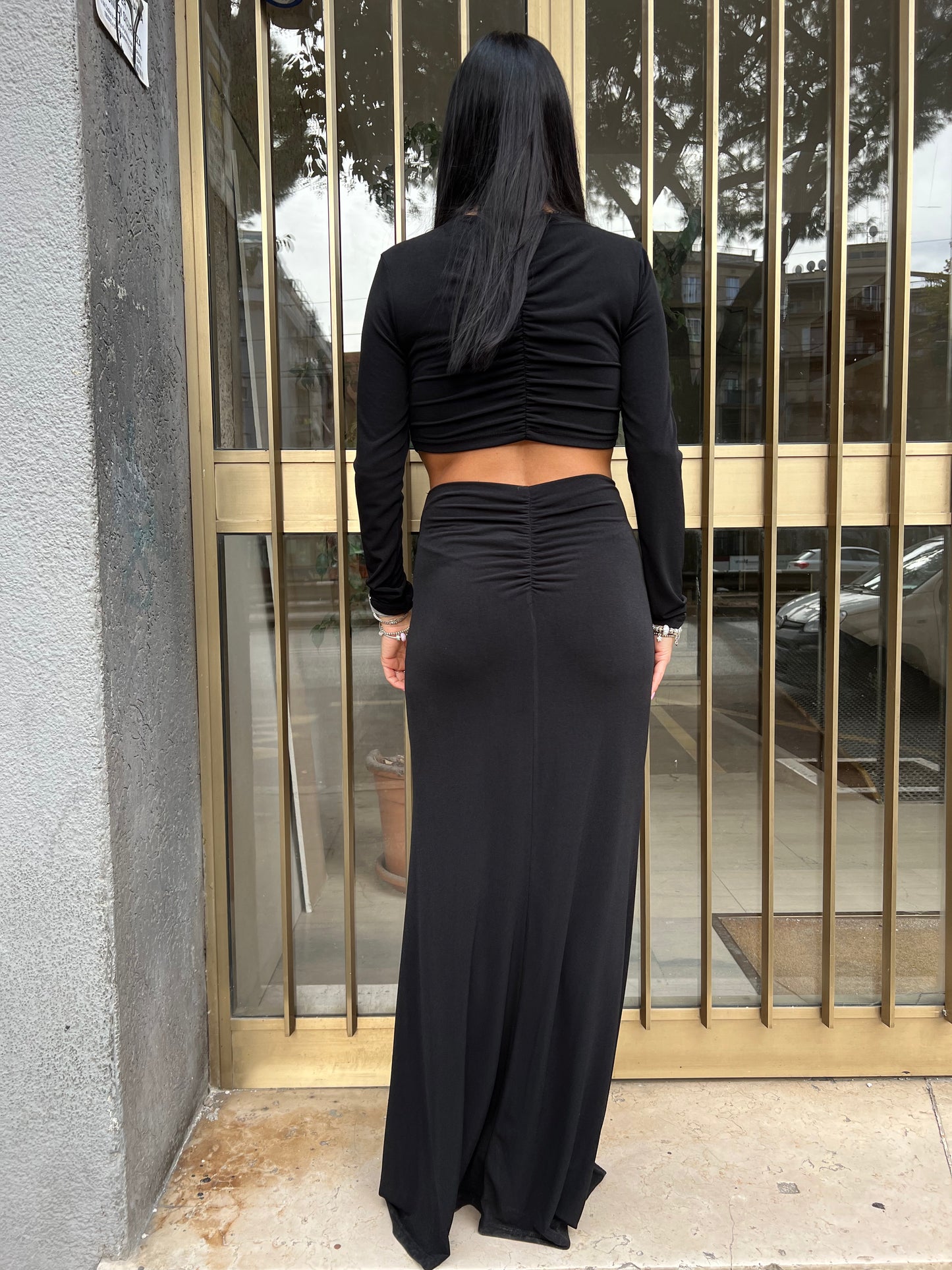 ABITO LUNGO CUT OUT VON SPACCO AVANTI FLAVIA NERO