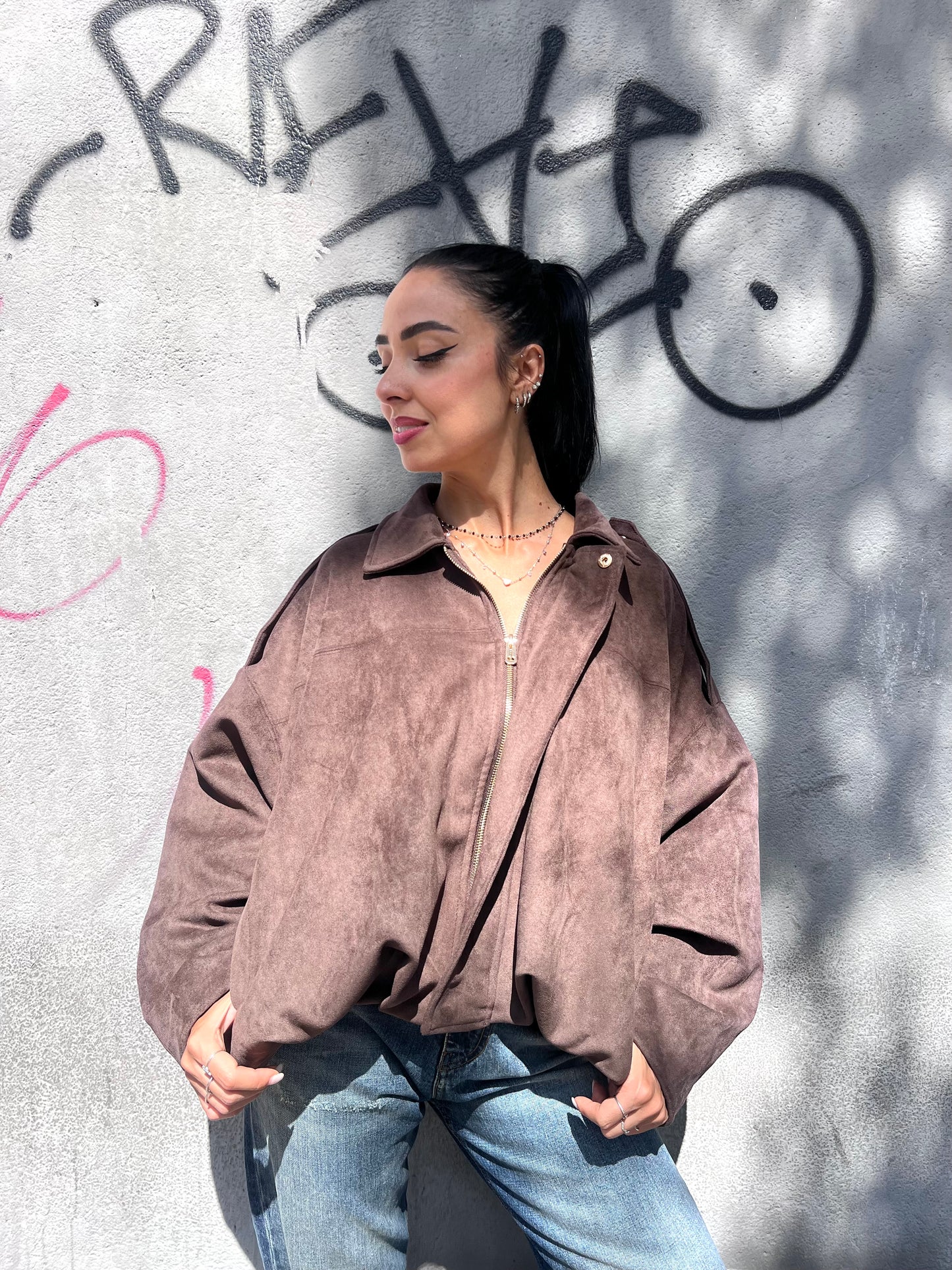 SUSY MIX BOMBER OVER IN SUEDE MORO