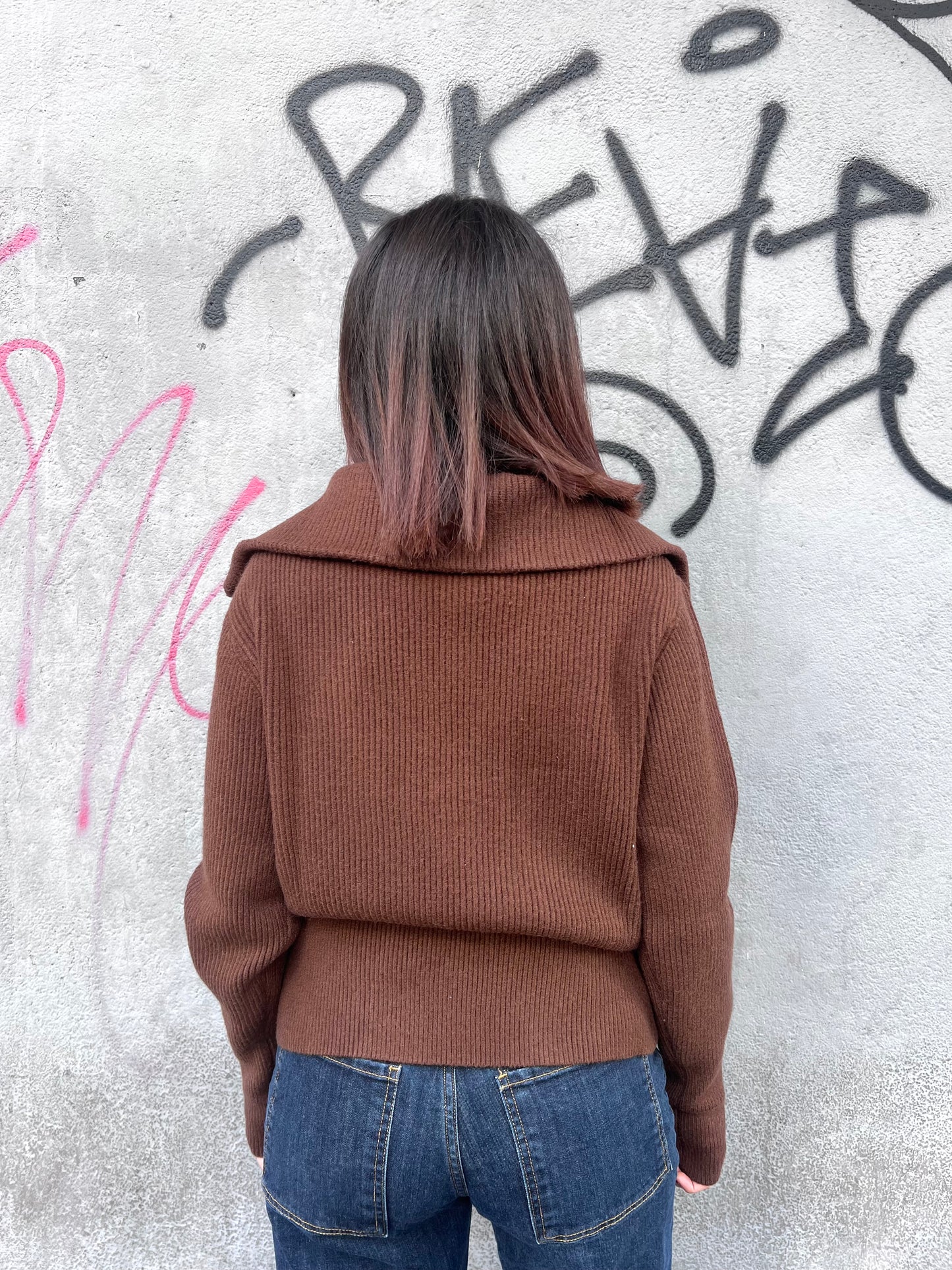 SUSY MIX CARDIGAN CERNIERA COLLO CRATERE IVANA MORO