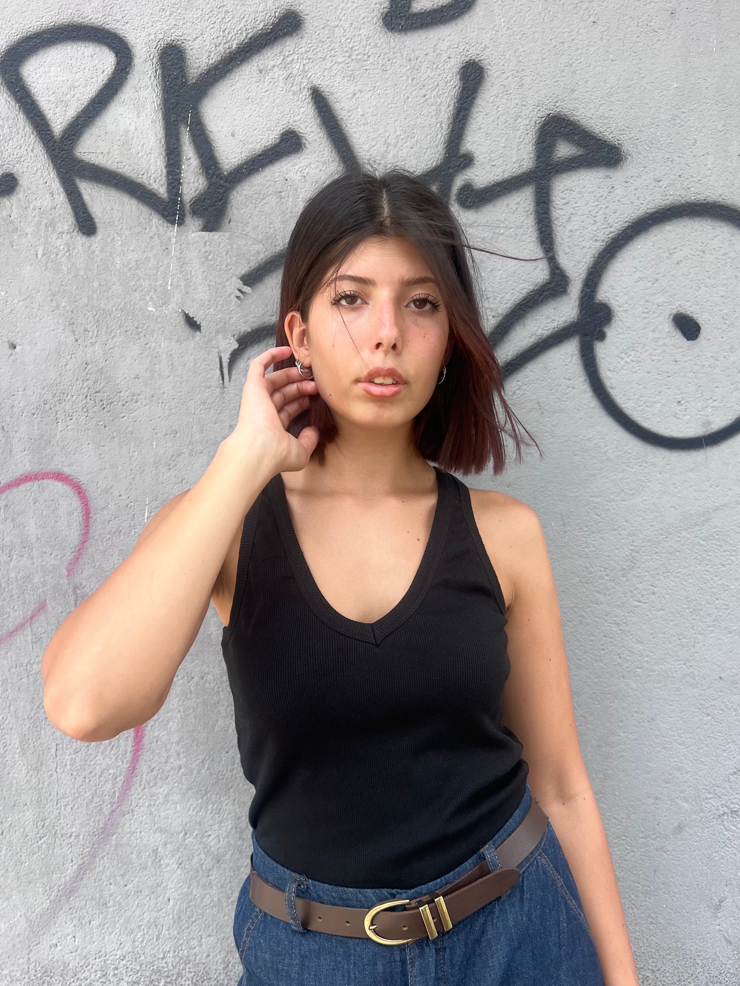 SUSY MIX CANOTTA COSTINO SCOLLO “V” ZERA NERO
