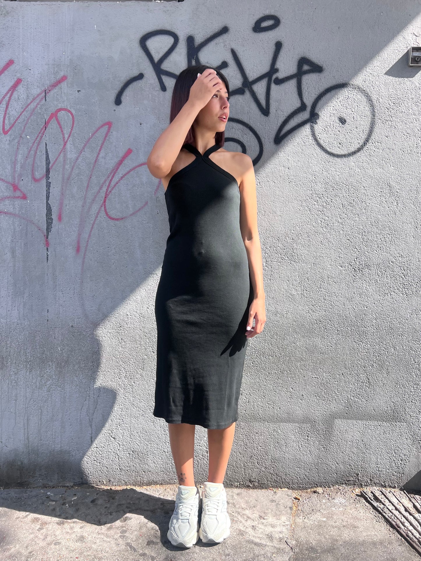 SUSY MIX ABITO MIDI COSTINE SCOLLO INCROCIO MUSA NERO
