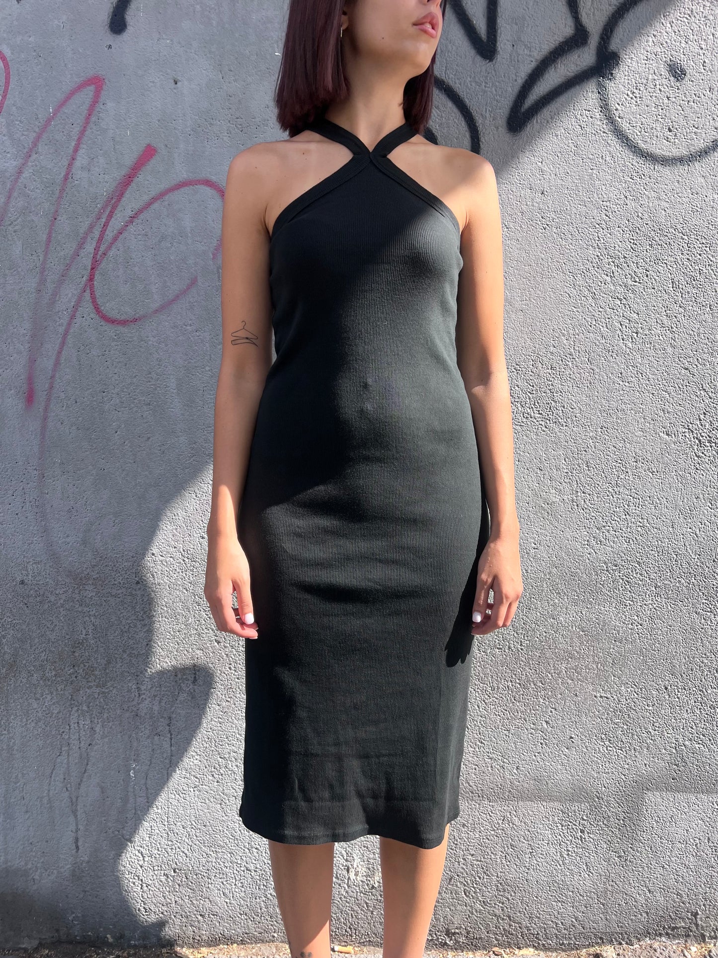 SUSY MIX ABITO MIDI COSTINE SCOLLO INCROCIO MUSA NERO