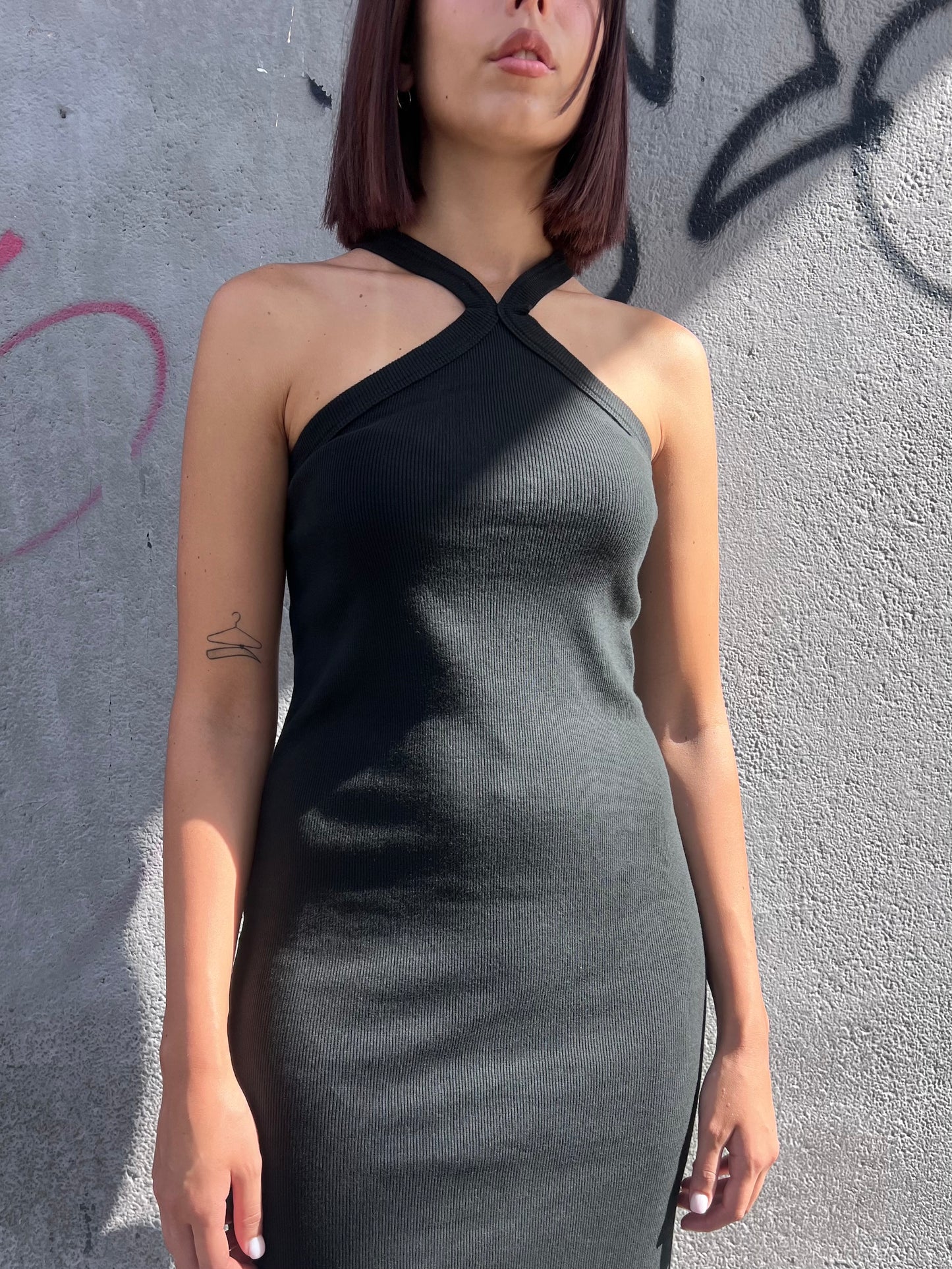 SUSY MIX ABITO MIDI COSTINE SCOLLO INCROCIO MUSA NERO