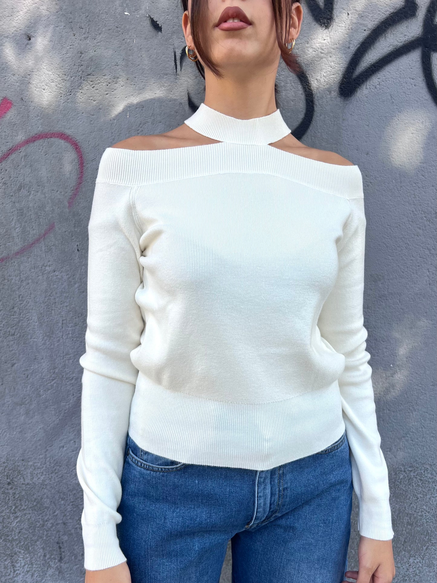 SUSY MIX MAGLIA RASATA CUT OUT VERONICA BURRO