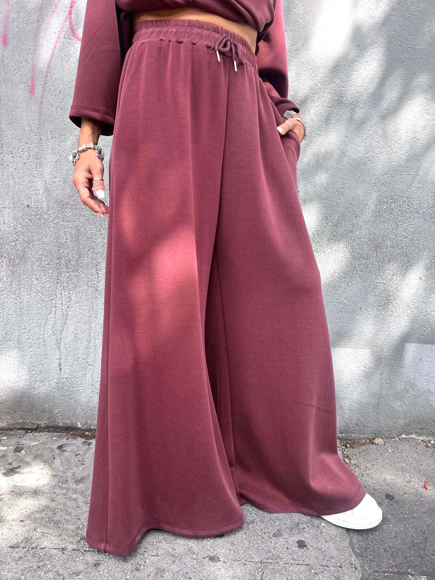 SUSY MIX COMPLETO FELPA& PANTALONE MARIKA BURGUNDY