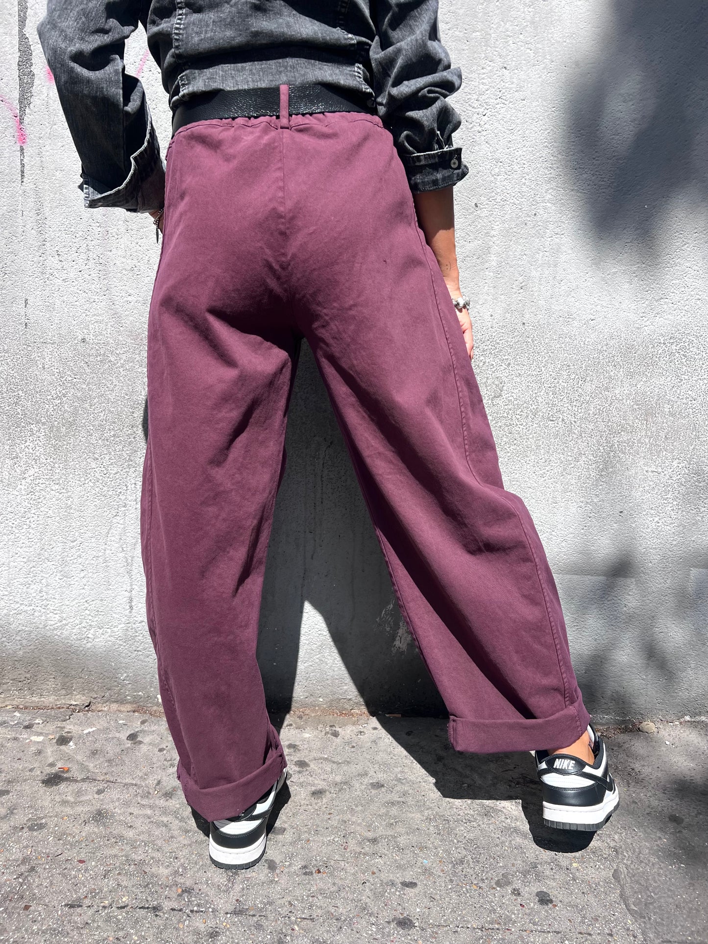 SUSY MIX PANTALONE VITA ALTA BALLON STELLINA VINO