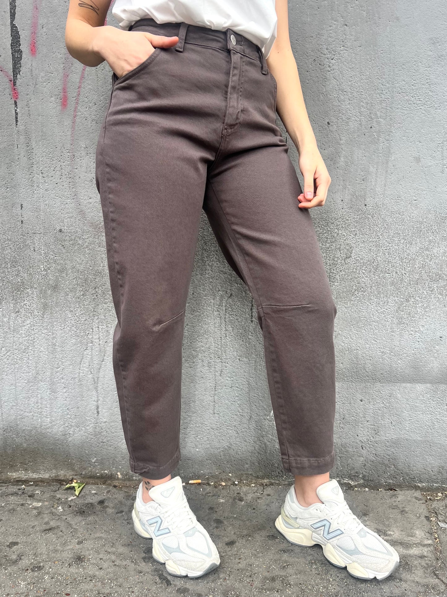 SUSY MIX PANTALONE CINQUE TASCHE BALLON MORO