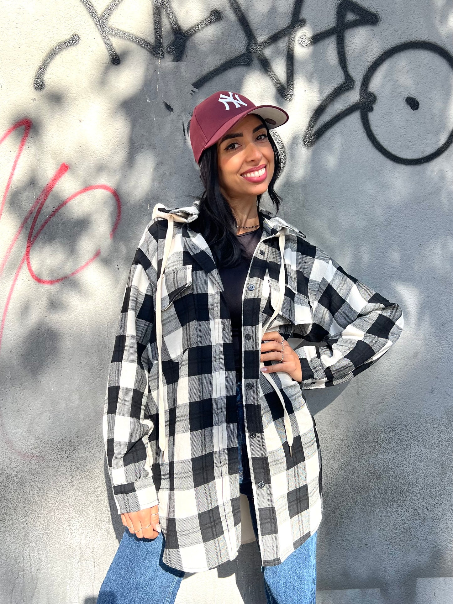 SUSY MIX CAMICIA CHECK CON FELPA STAMPA “28”