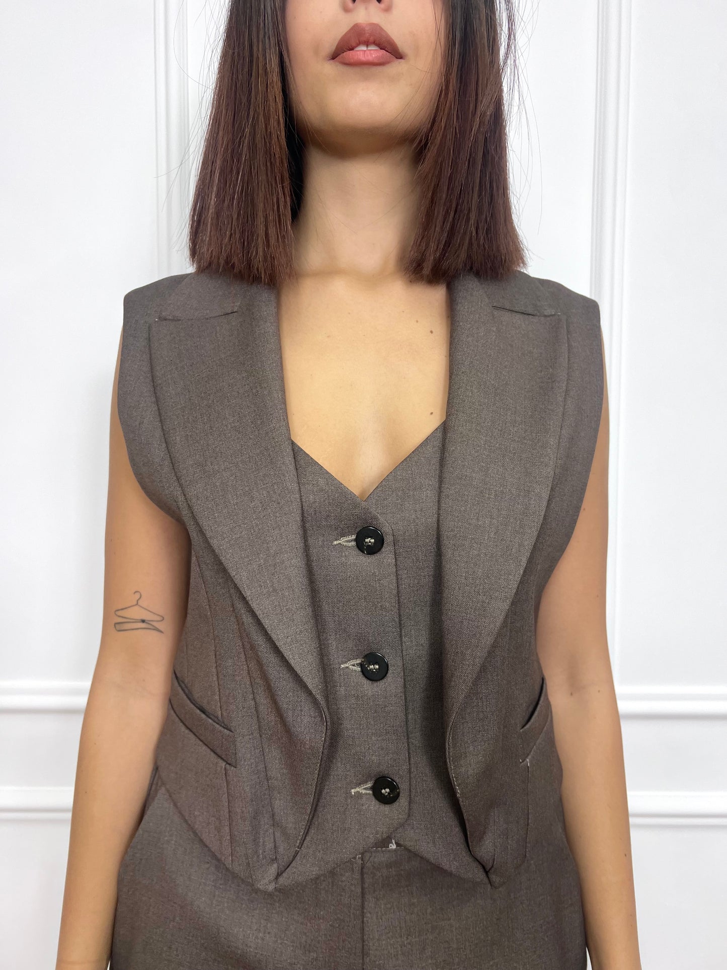 SUSY MIX GILET SARTORIALE REVER CAMILLA KASHA