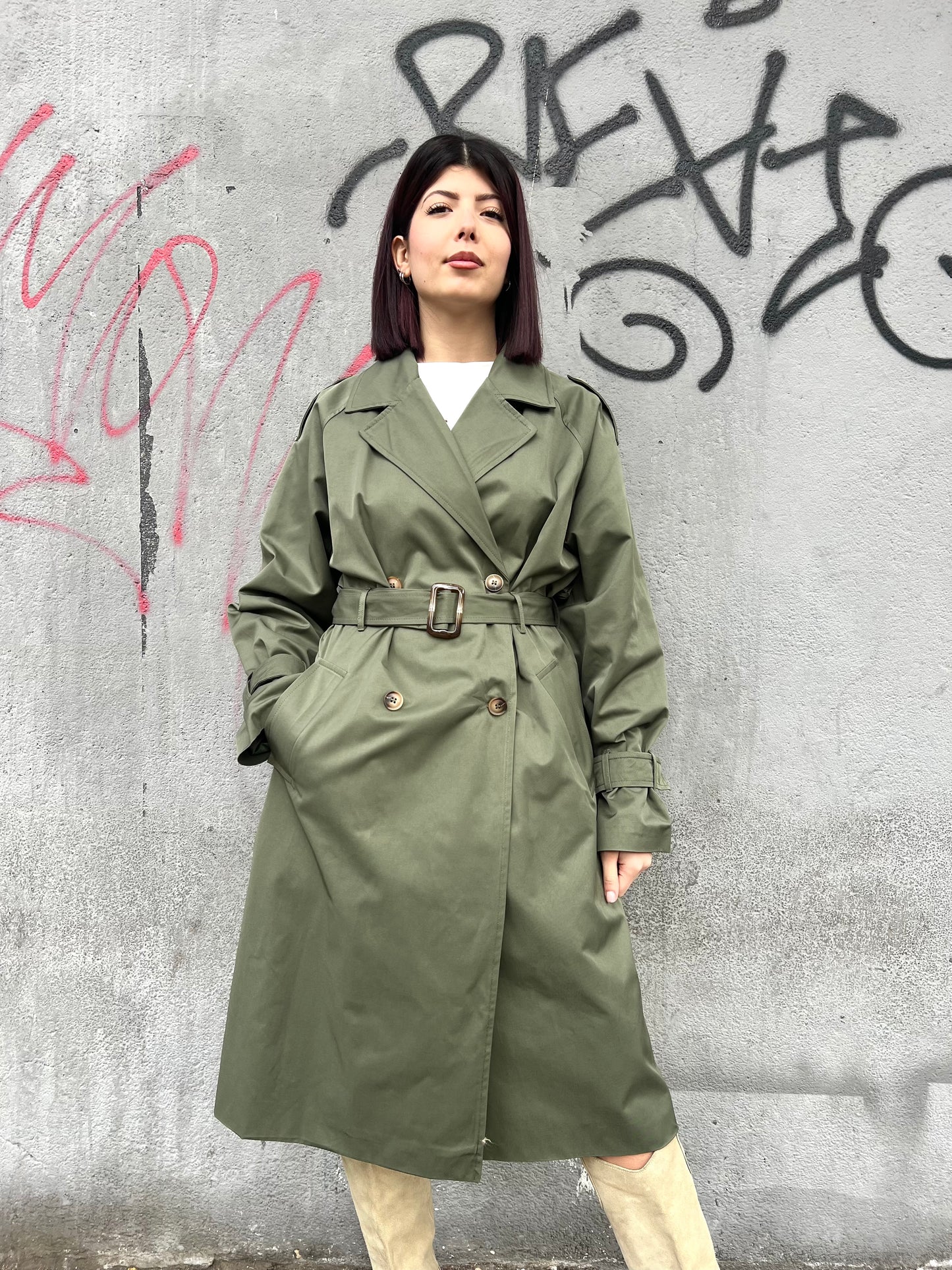 SUSY MIX TRENCH OVER TESSUTO TECNICO ERIN MILITARE