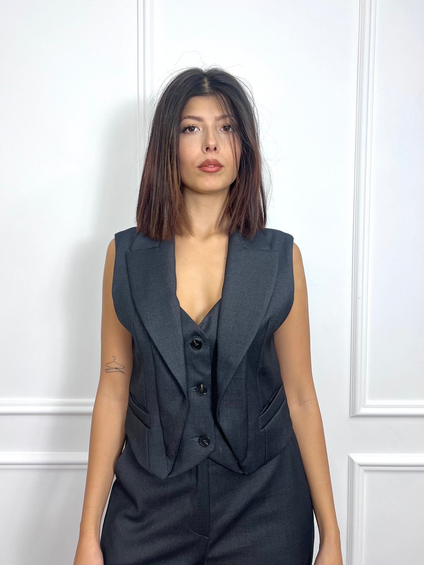 SUSY MIX GILET SARTORIALE REVER CAMILLA GRAFFITE