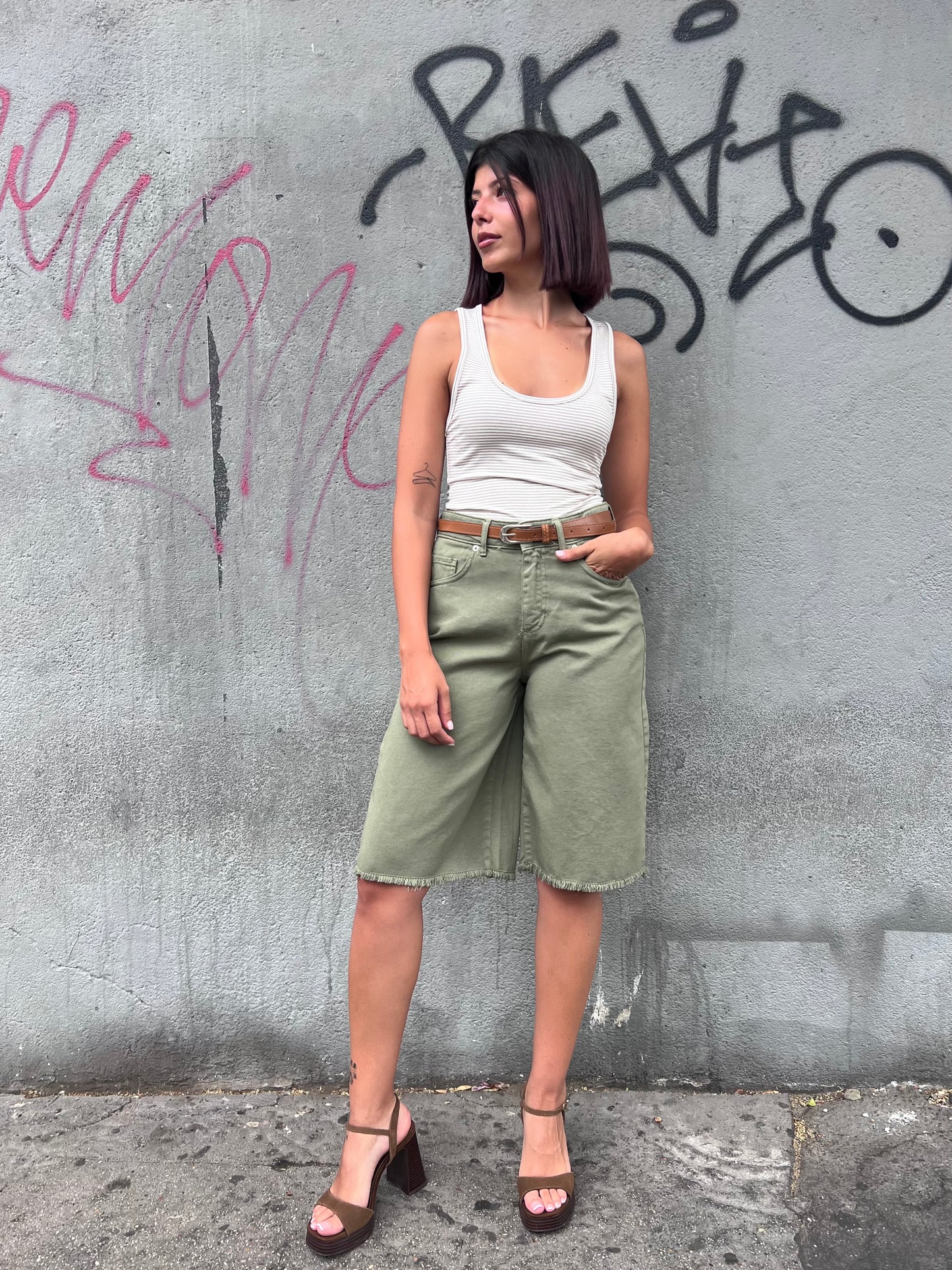 SUSY MIX BERMUDA RELA DENIM CATERINA VERDE