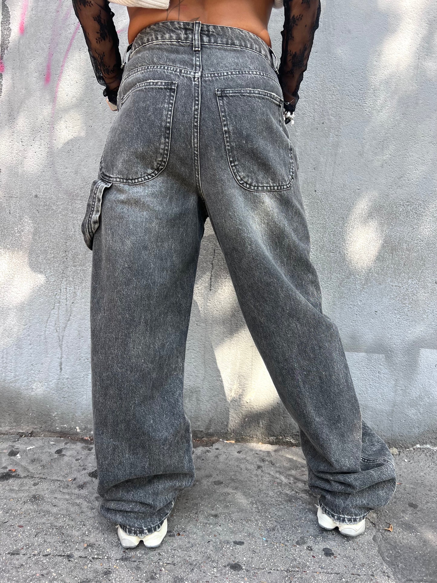 SUSY MIX DENIM PALAZZO WORK CAROL ASFALTO