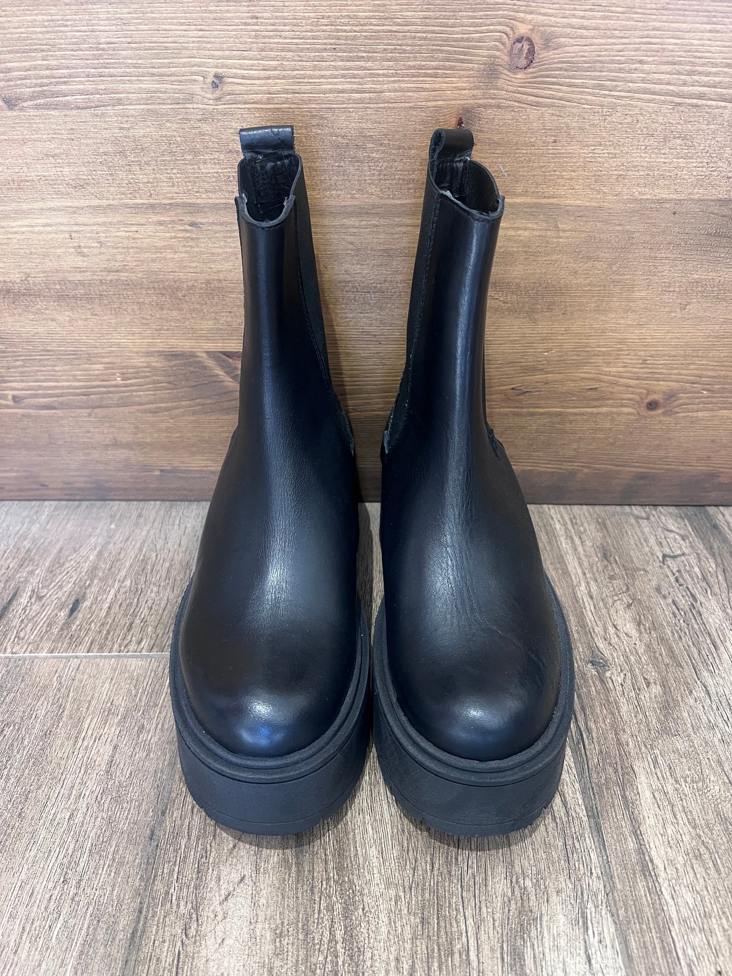 STIVALE BEATLES CON PLATFORM PELLE AFRODITE NERO