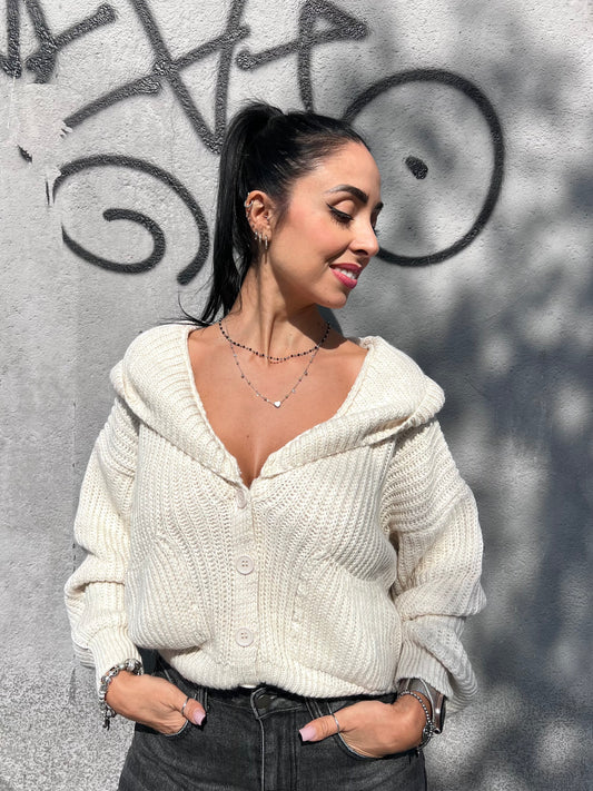 SUSY MIX CARDIGAN CROP CAPPUCCIO MOLLY BURRO
