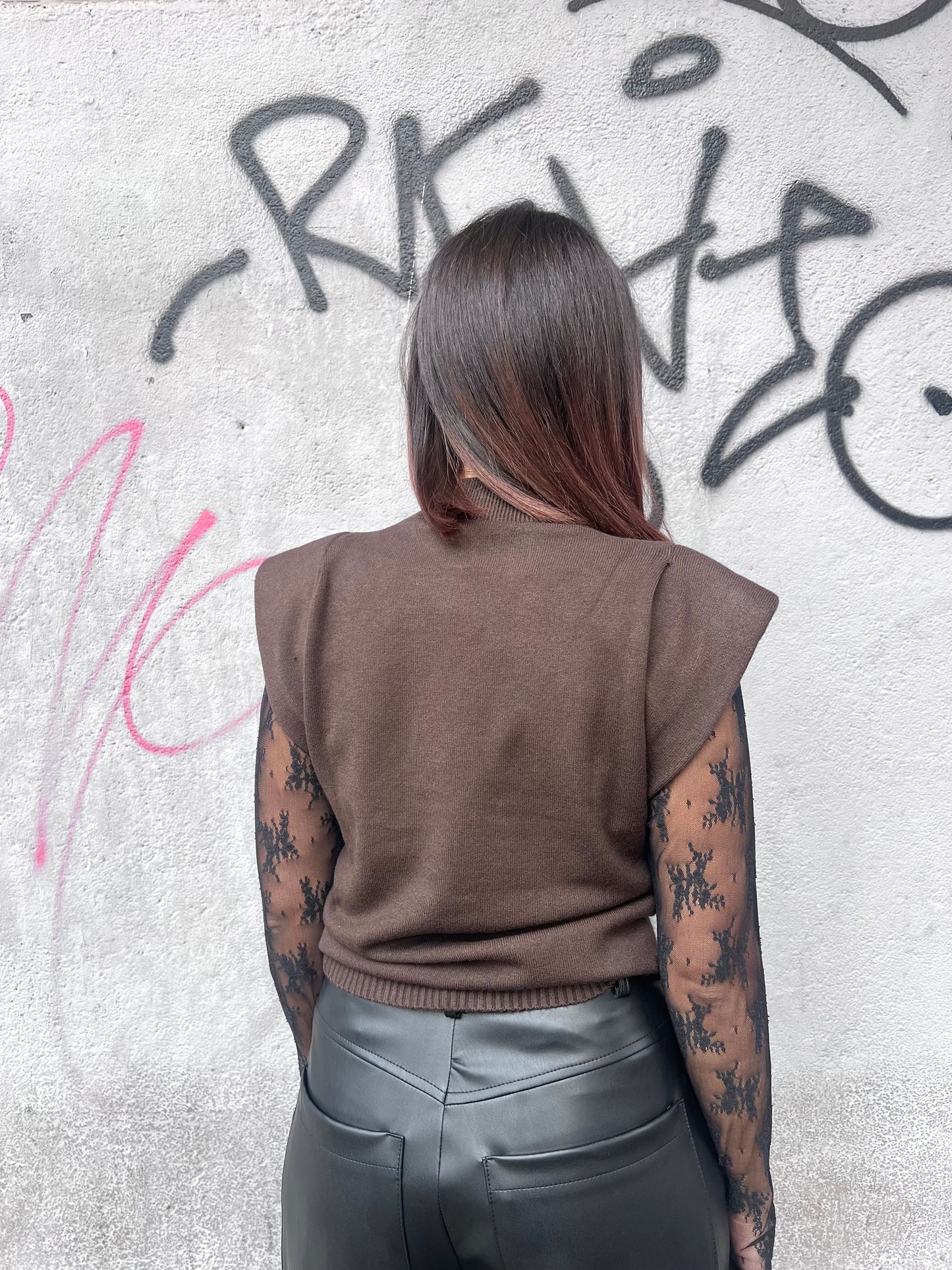 SUSY MIX GILET LUPETTO SPALLINE MORIS MORO