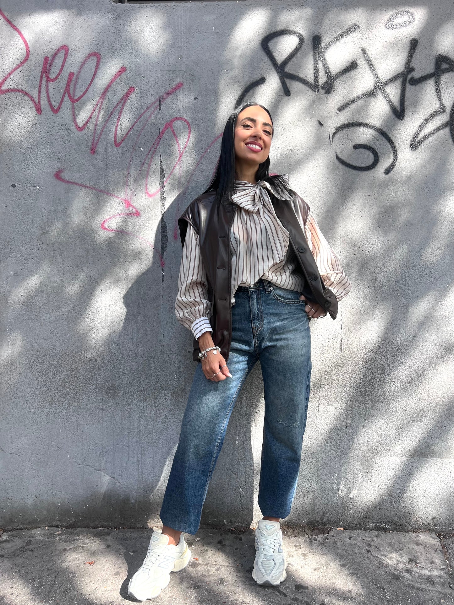 SUSY MIX BOMBER SMANICATO ECOPELLE ANAH CIOCCOLATO