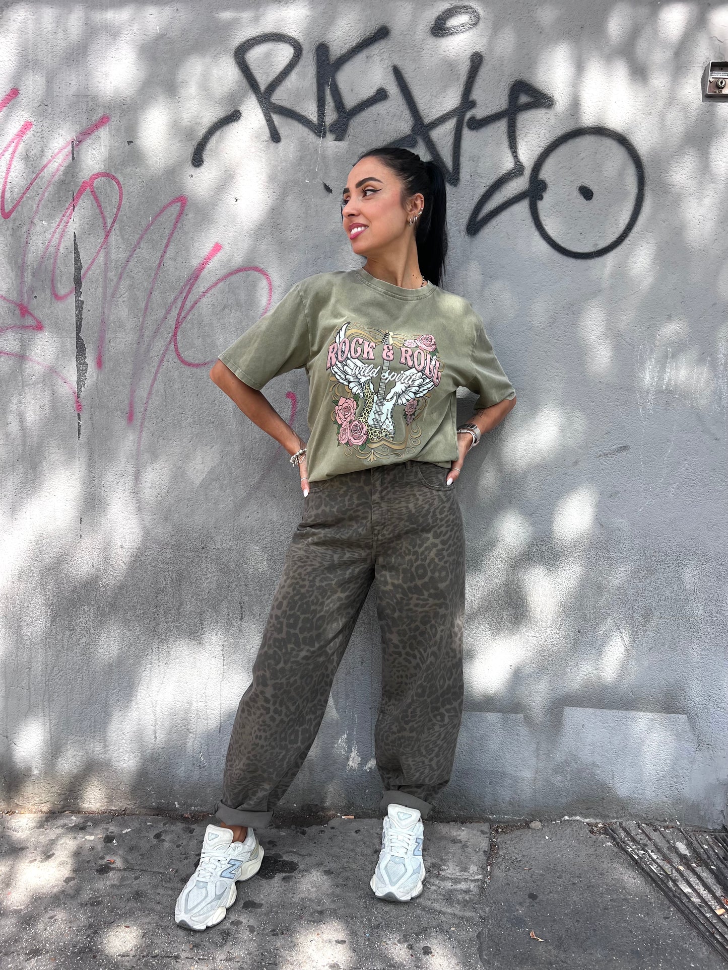 SUSY MIX DENIM BALLON MACULATO GRIGIO
