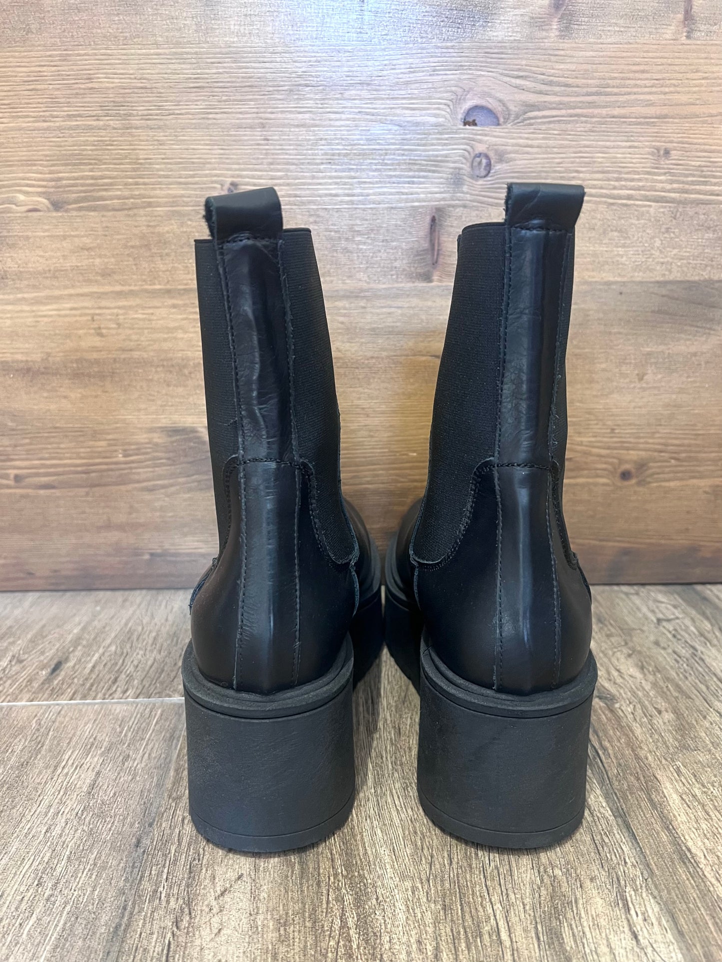 STIVALE BEATLES CON PLATFORM PELLE AFRODITE NERO