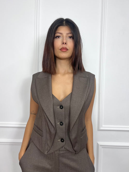 SUSY MIX GILET SARTORIALE REVER CAMILLA KASHA