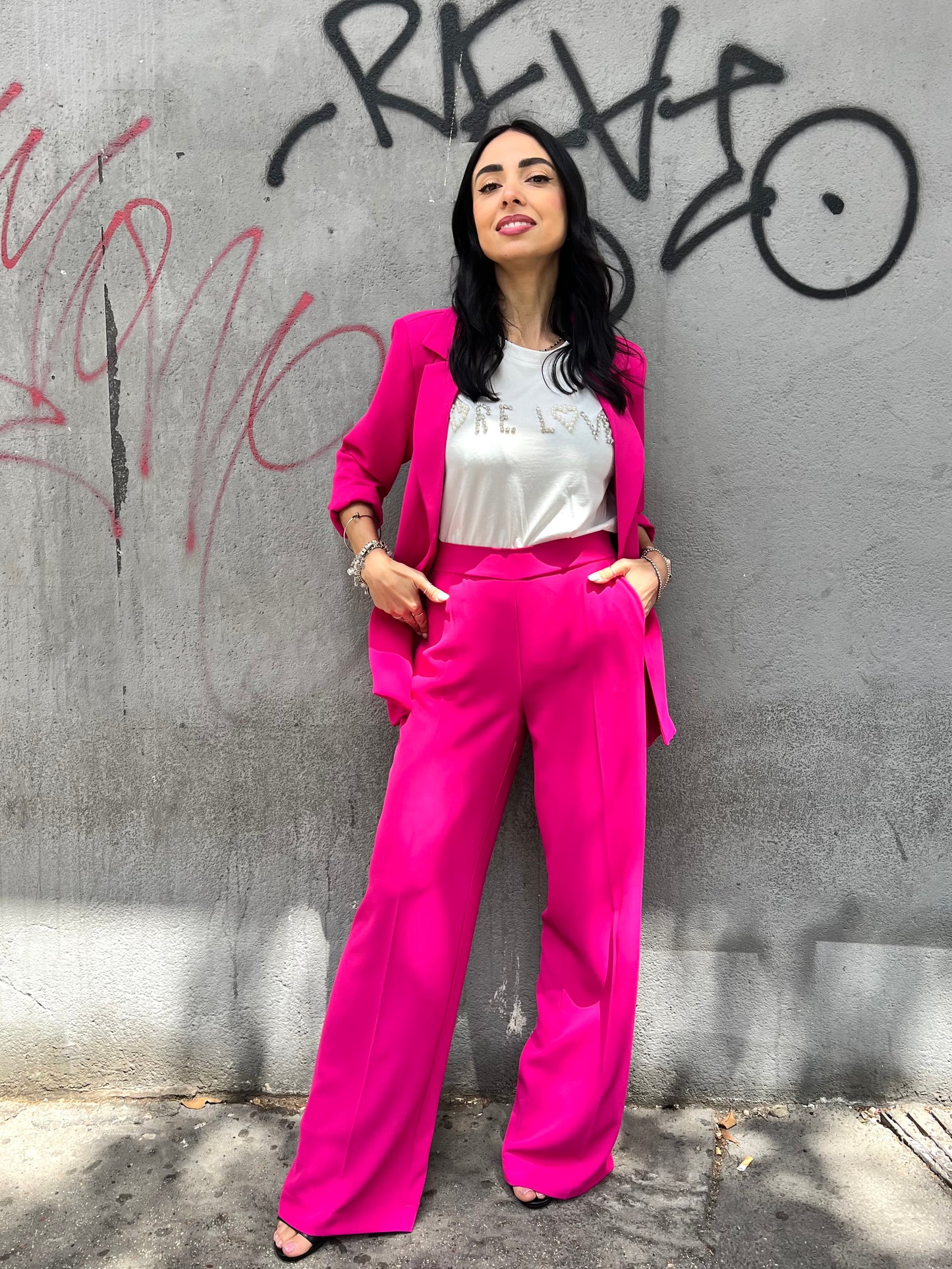 SUSY MIX COMPLETO GIACCA FUSCIACCA, PANTALONE FUCSIA