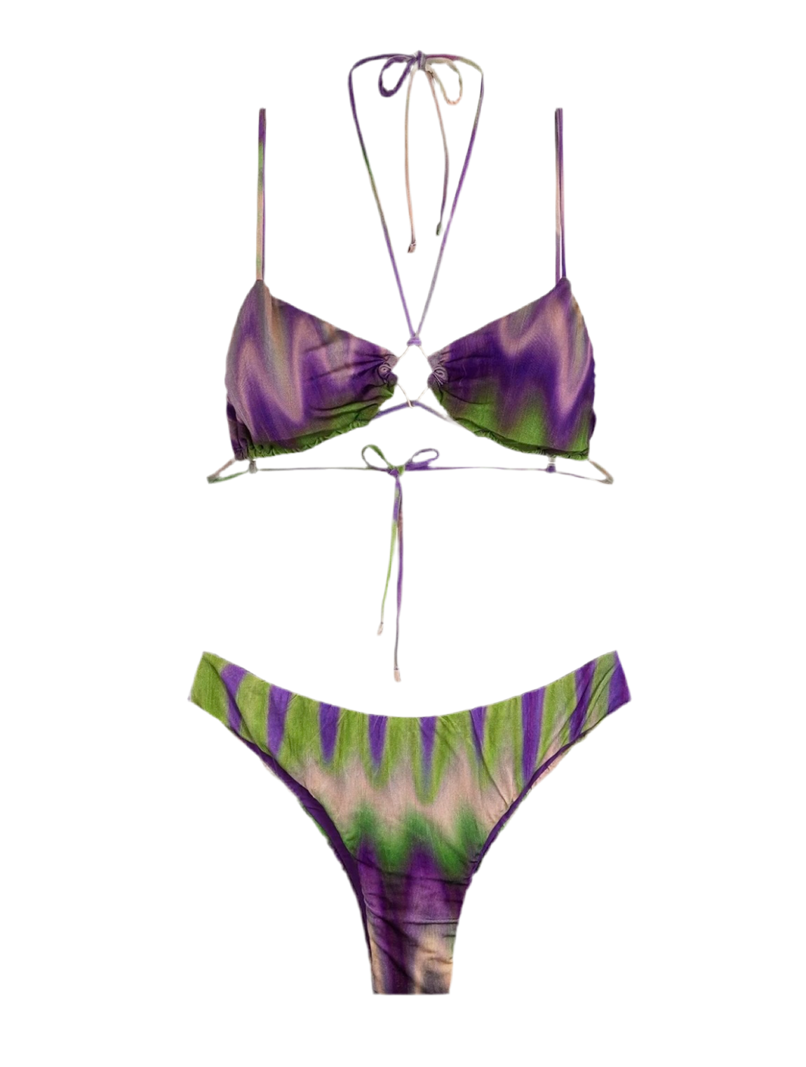 TRIKINI GOFFRATO GANCIO TOOLED FLUO