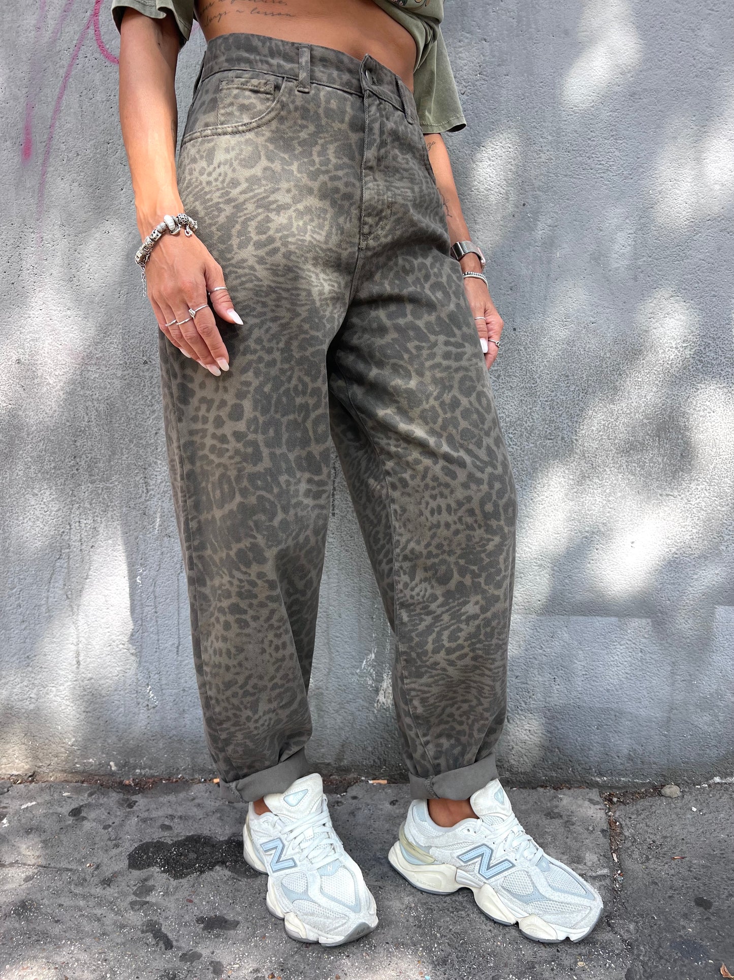 SUSY MIX DENIM BALLON MACULATO GRIGIO