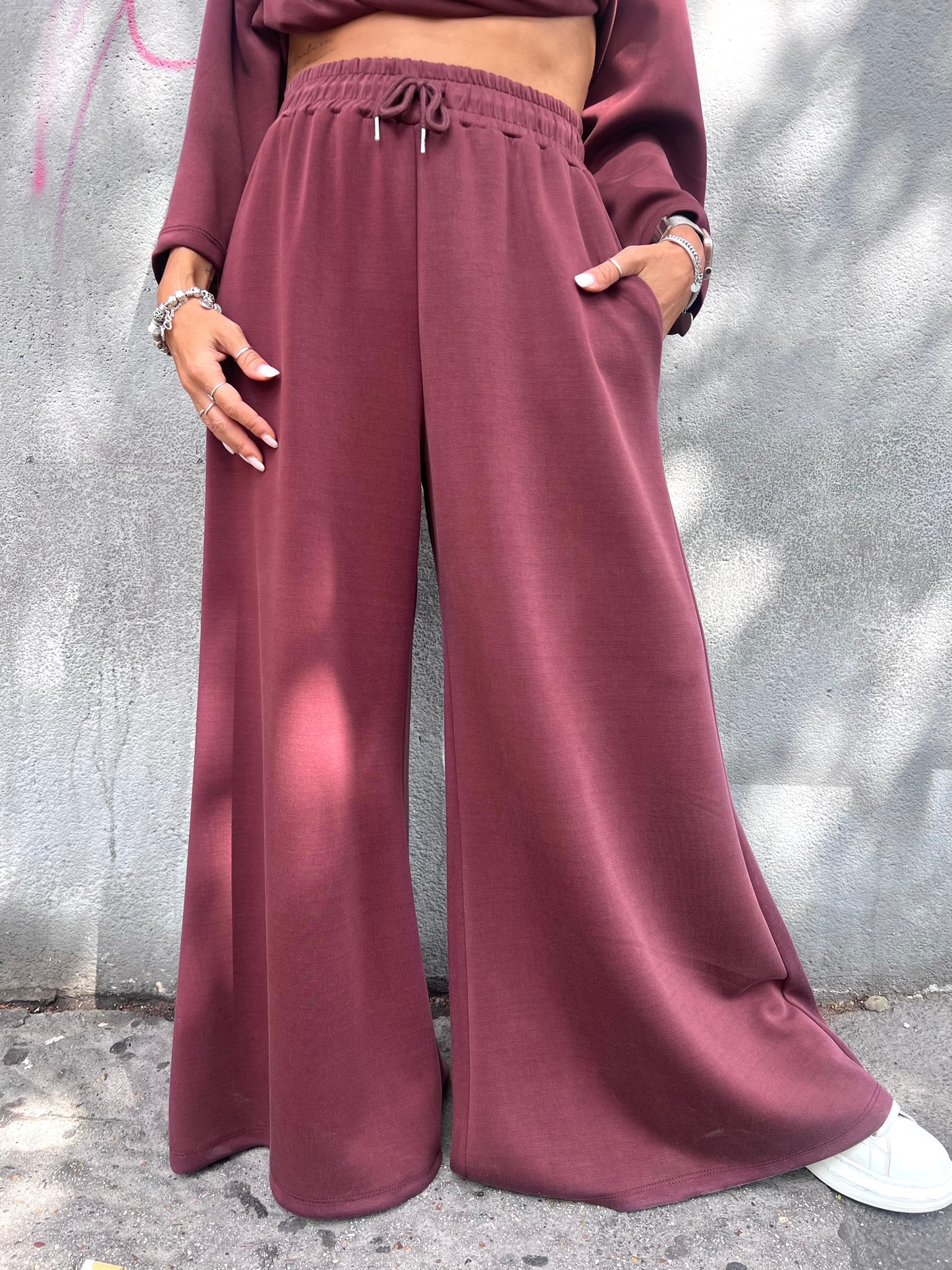 SUSY MIX COMPLETO FELPA& PANTALONE MARIKA BURGUNDY