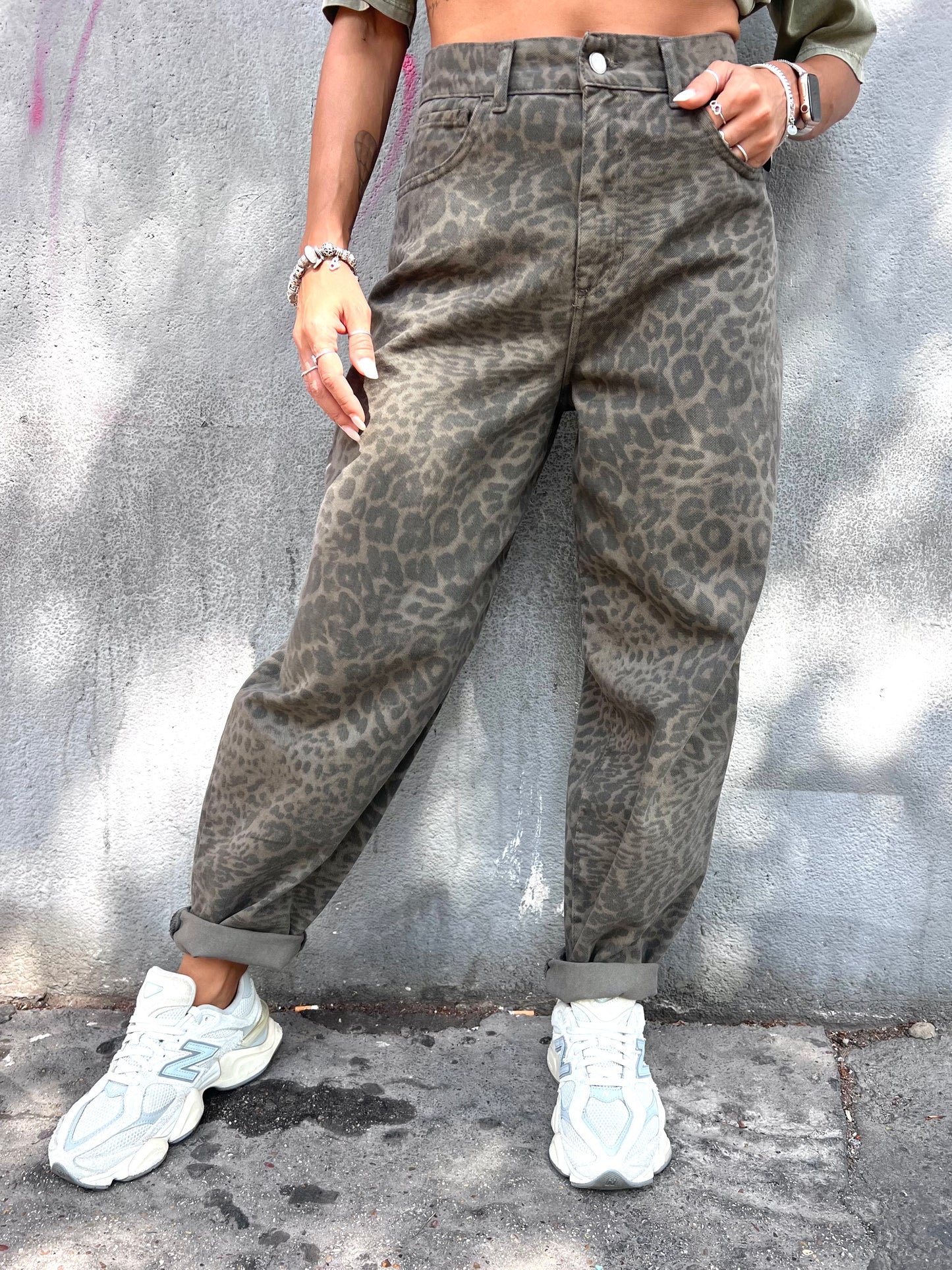SUSY MIX DENIM BALLON MACULATO GRIGIO