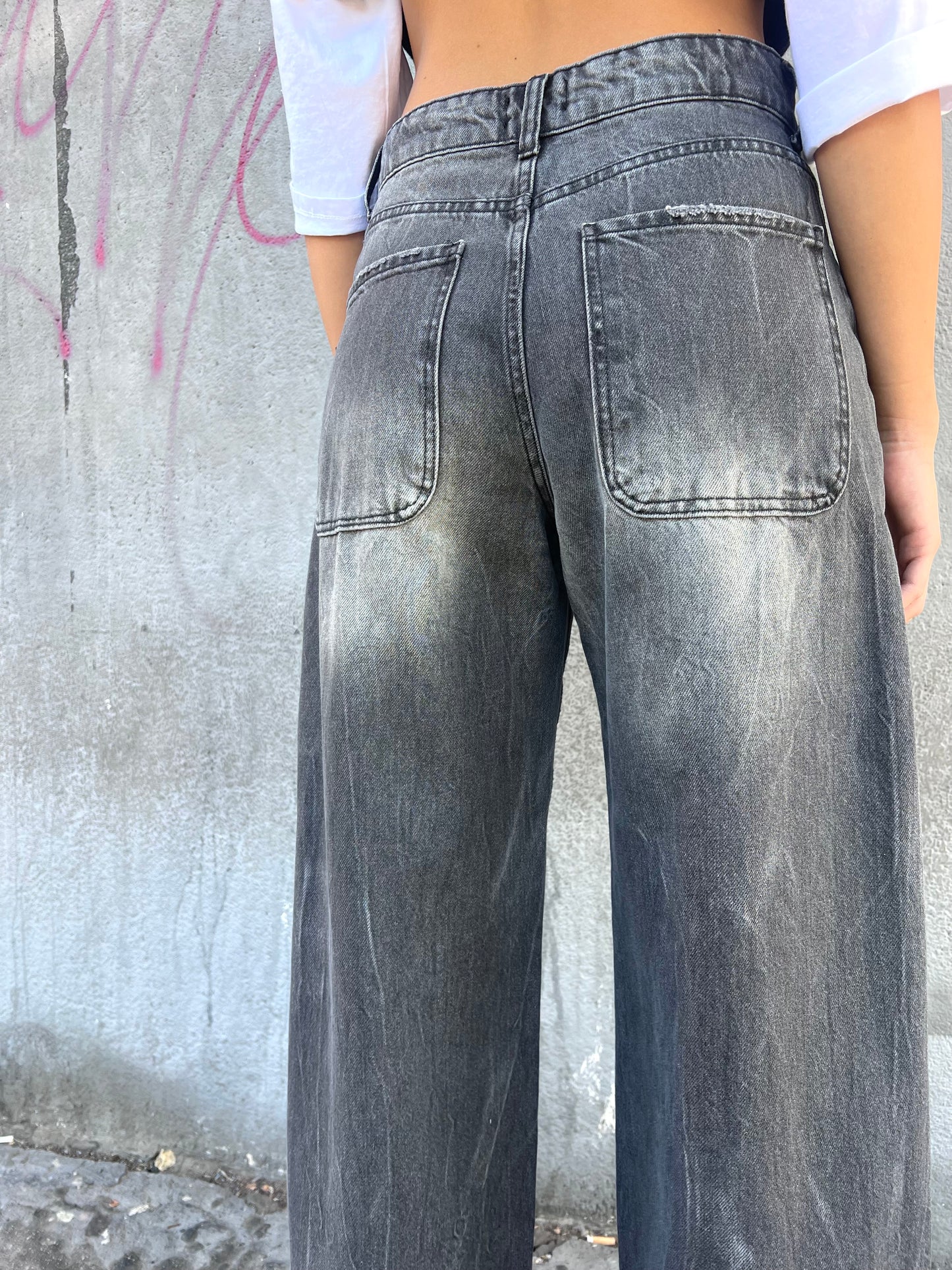 SUSY MIX DENIM VITA REGULAR BARREL SIRIA GRIGIO