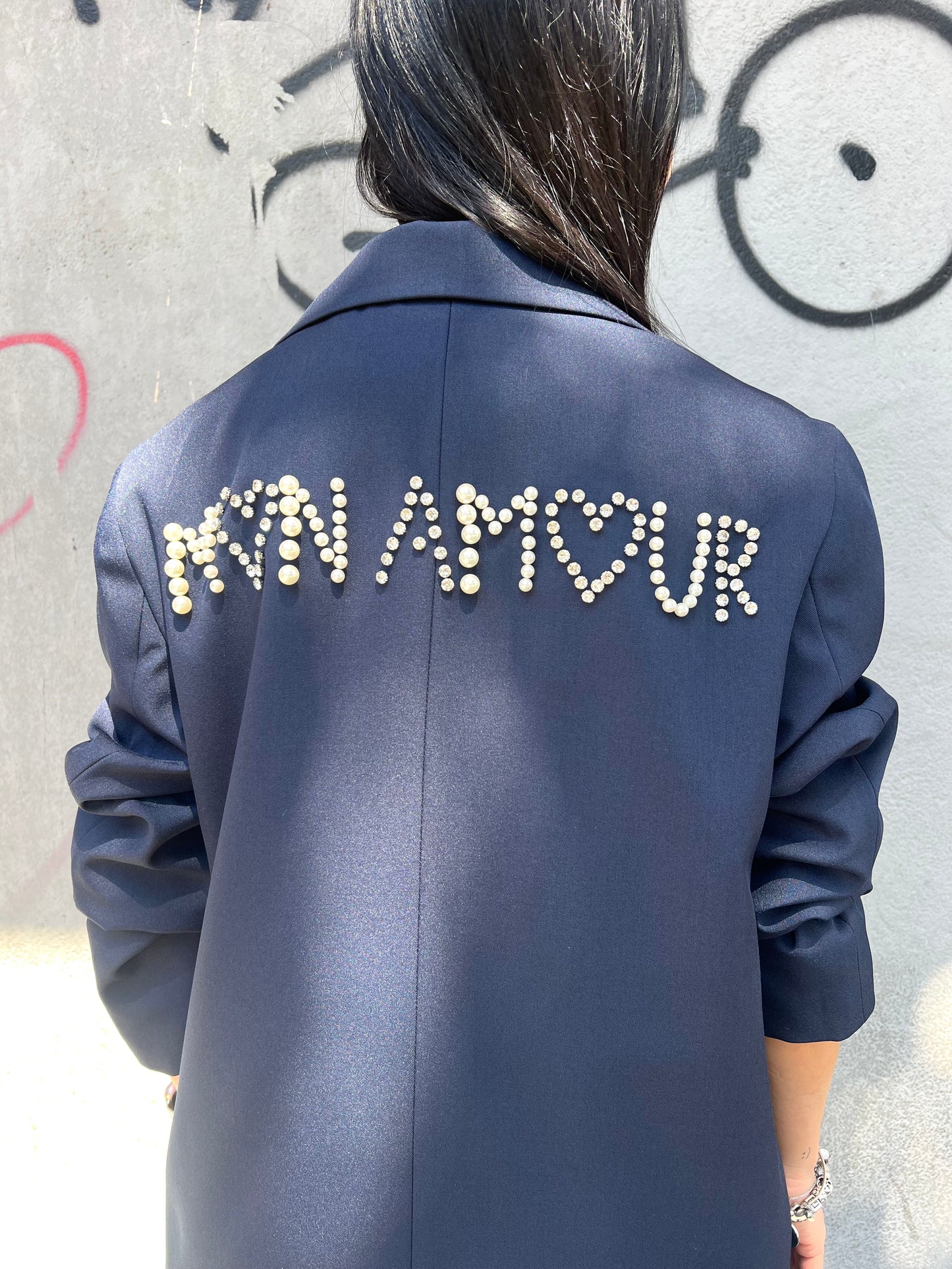 SUSY MIX GIACCA DOPPIOPETTO OVER MON AMOUR BLU