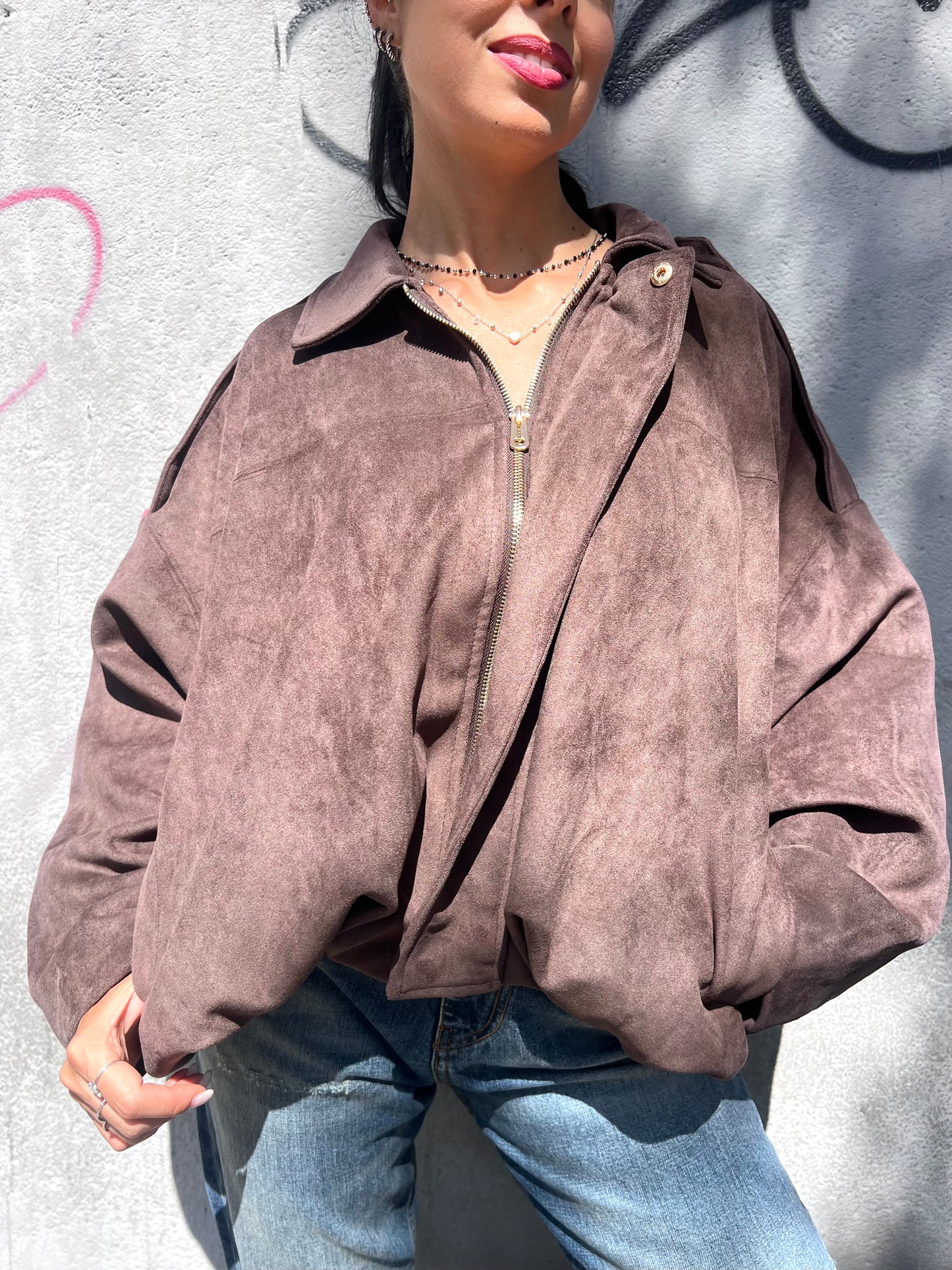 SUSY MIX BOMBER OVER IN SUEDE MORO