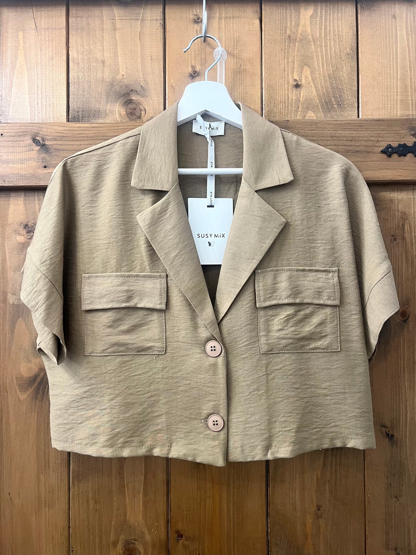 SUSY MIX COMPLETO CAMICIA M/M & SHORT BORUK CAMMELLO