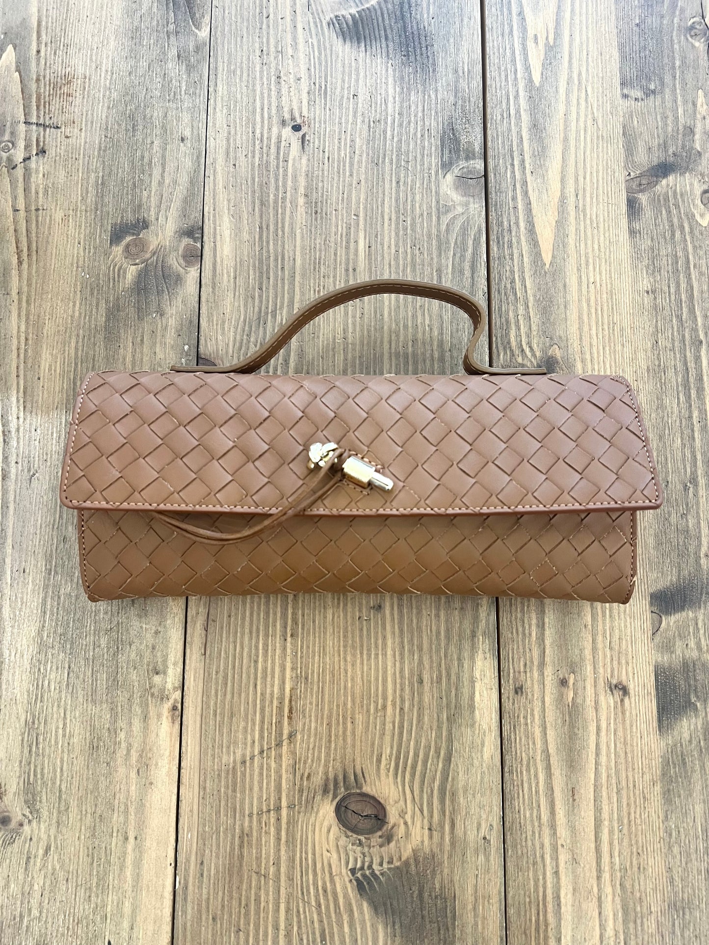 BORSA BAGUETTE VERA PELLE BOTTEGA CUOIO