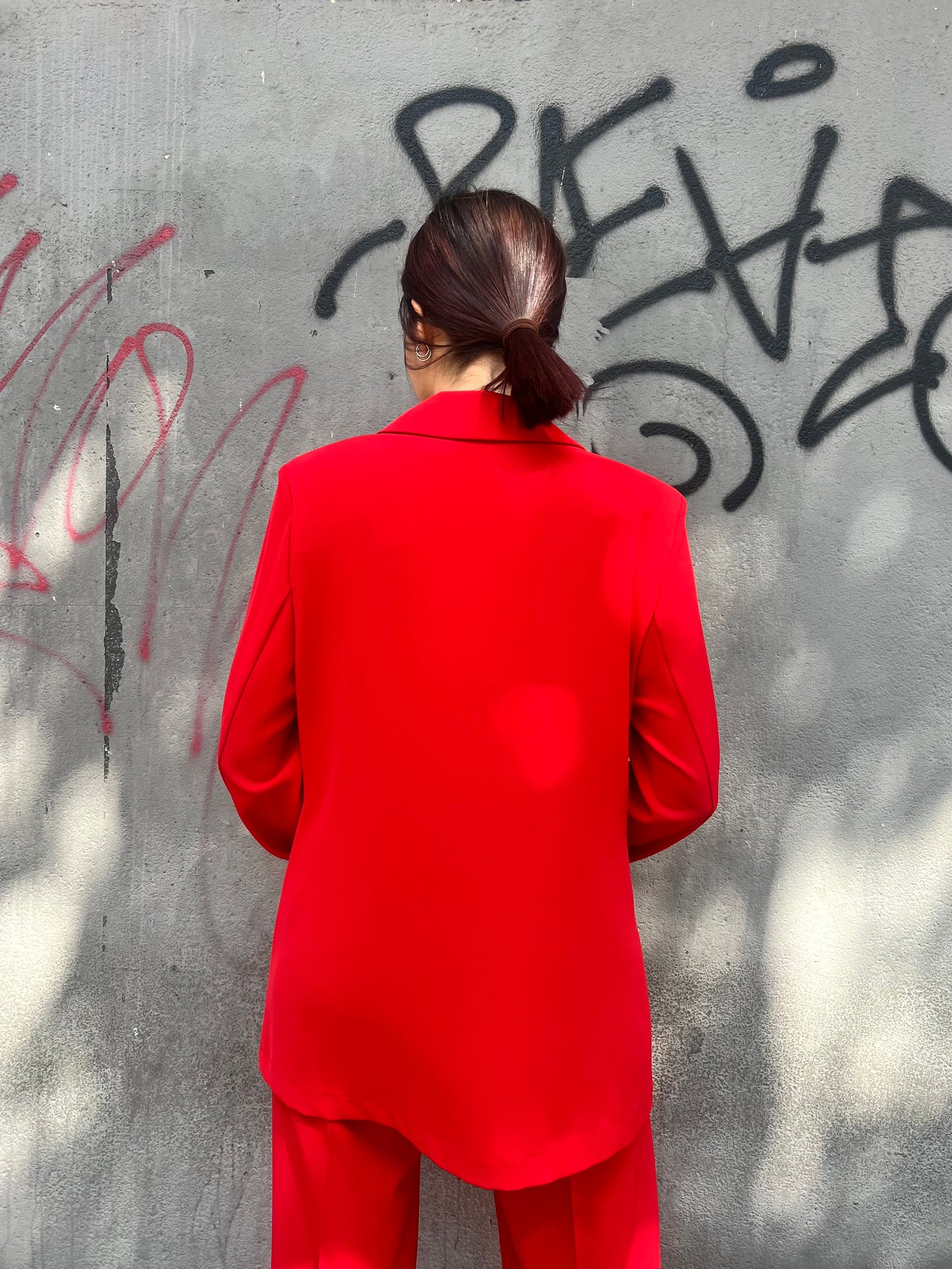 SUSY MIX GIACCA MONOPETTO FLUIDO MIRIAM ROSSO