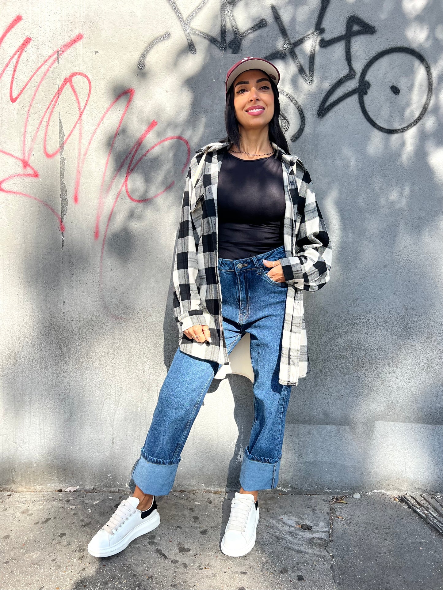 SUSY MIX CAMICIA CHECK CON FELPA STAMPA “28”