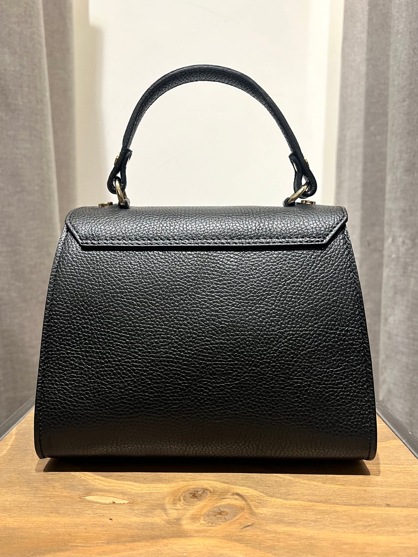 BORSA IN PELLE KELLY SMALL NERO