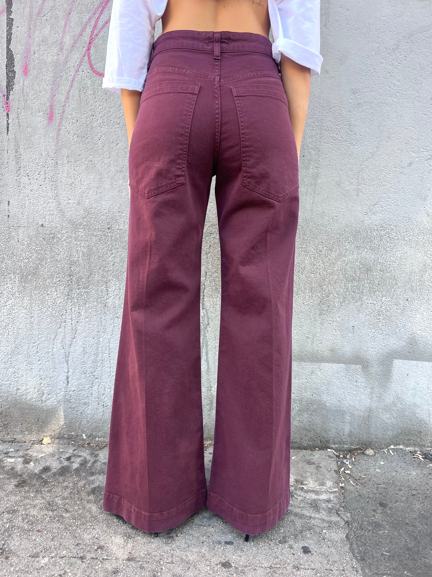 SUSY MIX PANTALONE VITA ALTA PALAZZO BELLA VINO