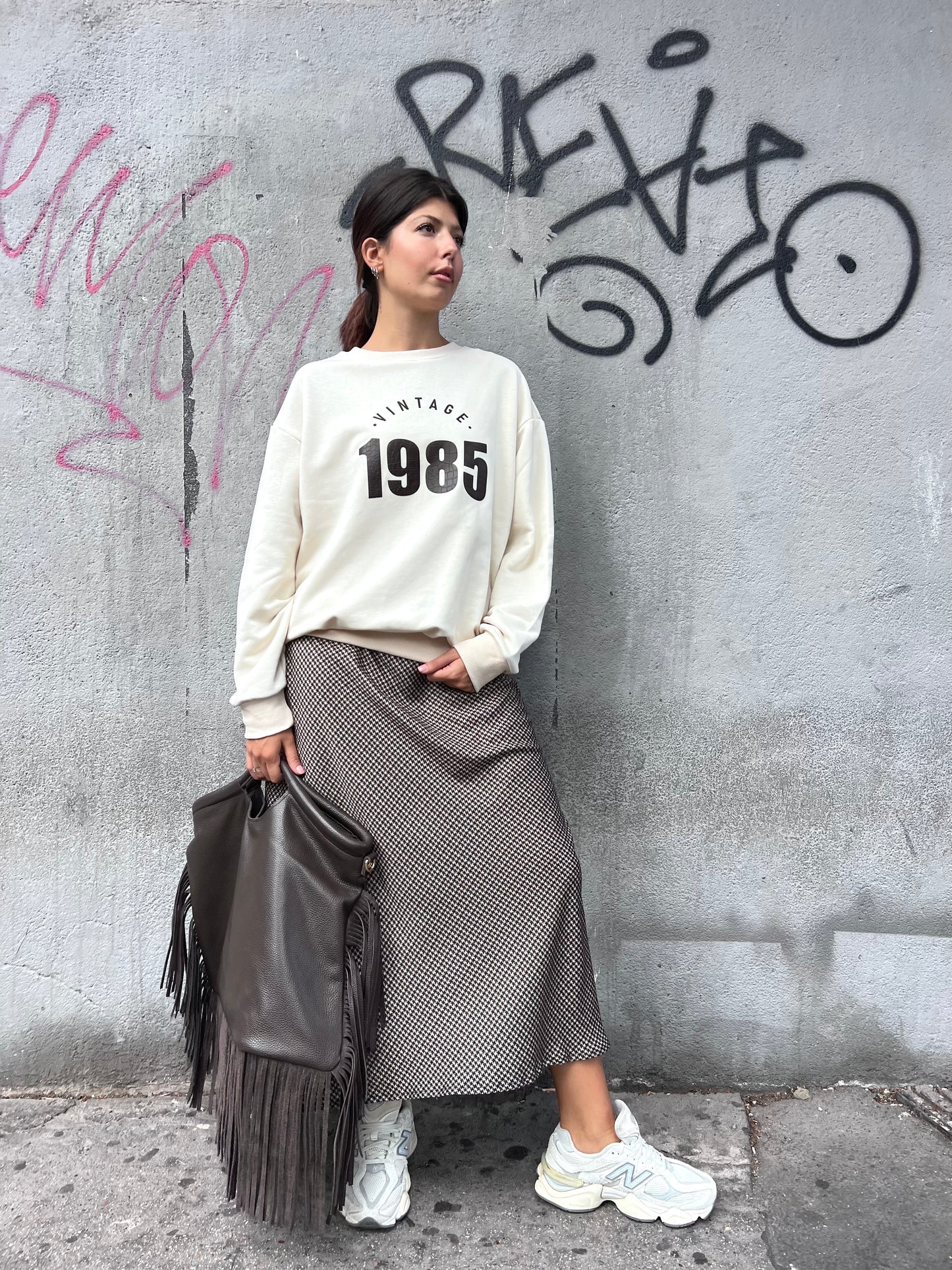 SUSY MIX FELPA OVER “VINTAGE 1985” BURRO