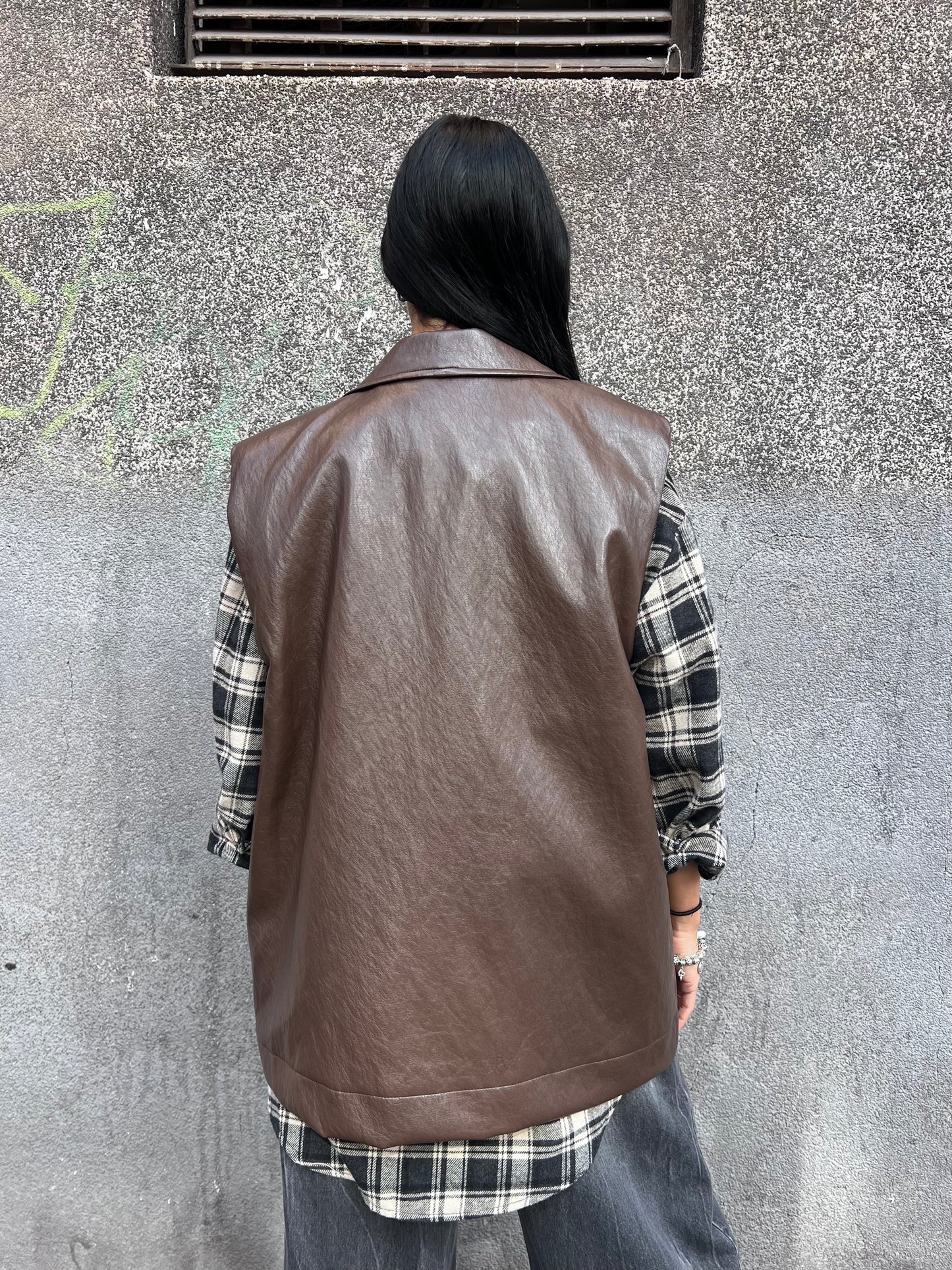 SUSY MIX GILET ECOPELLE VINILE ALESSIA MORO