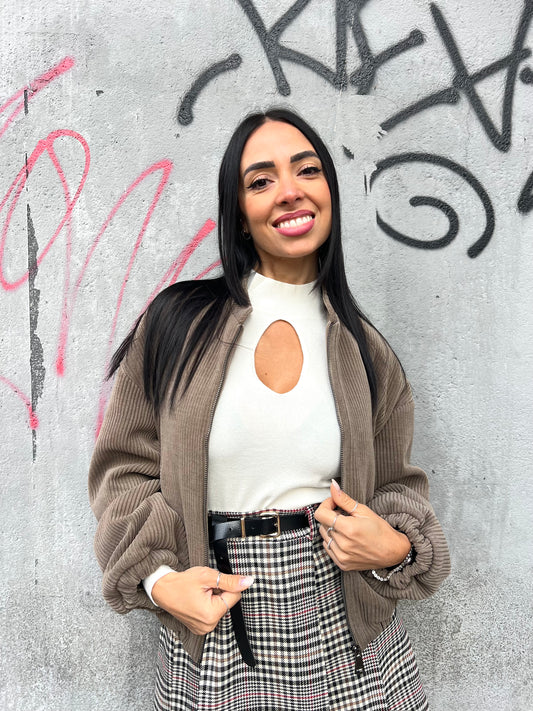 SUSY MIX BOMBER VELLUTO ROCCIATORE ERIKA TORTORA