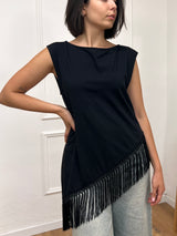 CANOTTA  ASIMMETRICA FRANGE NIKLA NERO SUSY MIX