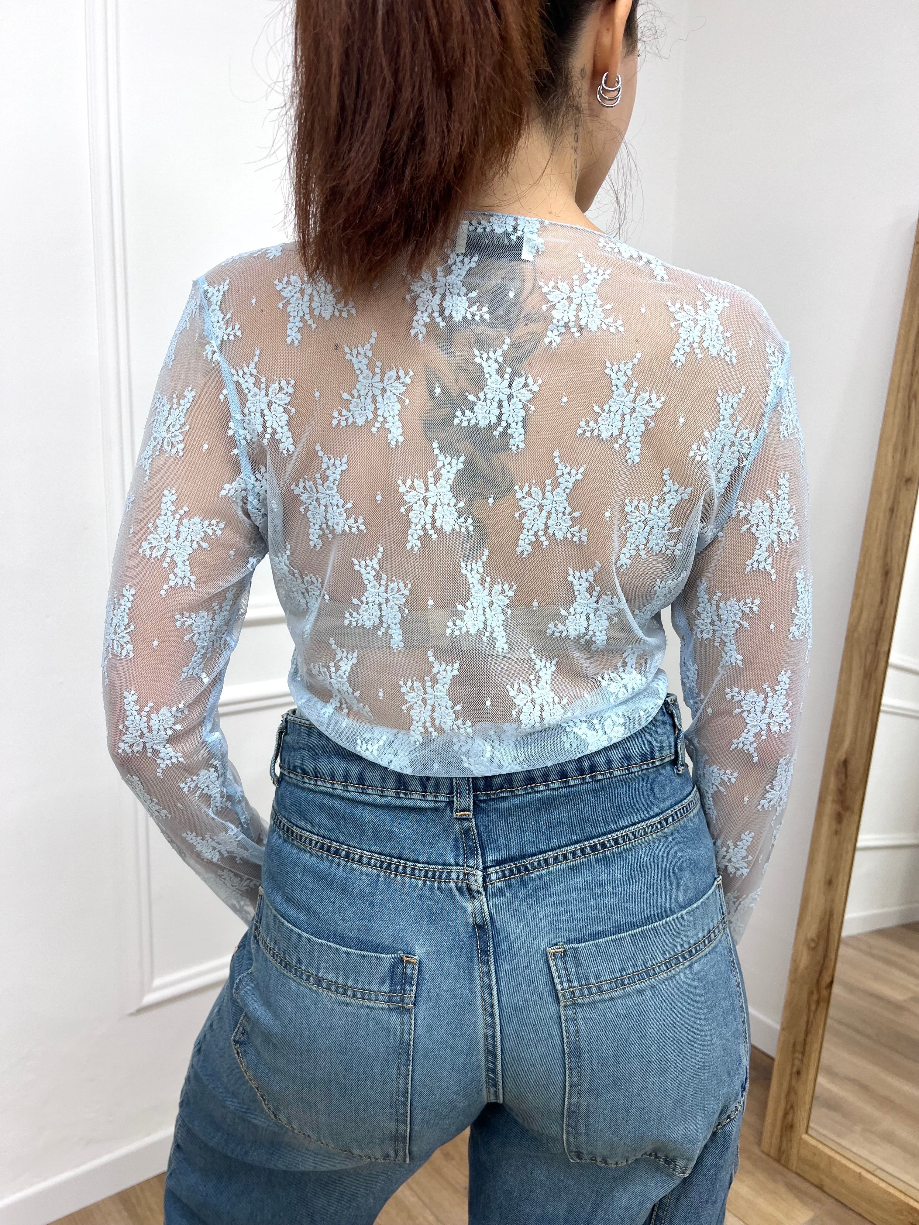 MAGLIA PIZZO MANICOTTI ROBERTA CIELO SUSY MIX