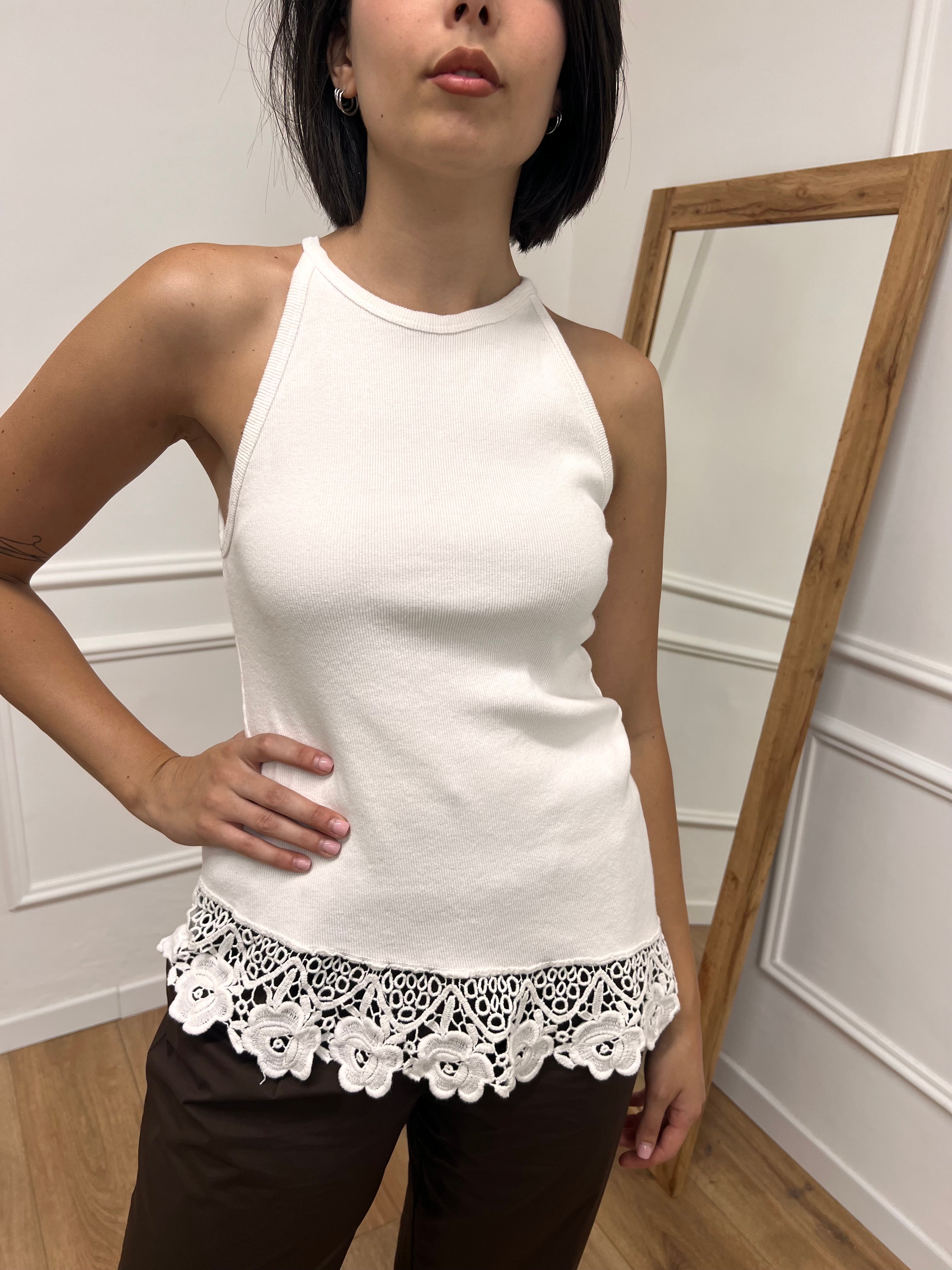 CANOTTA COSTINE PIZZO ASIMMETRICO BIANCO SUSY MIX