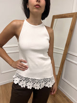 CANOTTA COSTINE PIZZO ASIMMETRICO BIANCO SUSY MIX