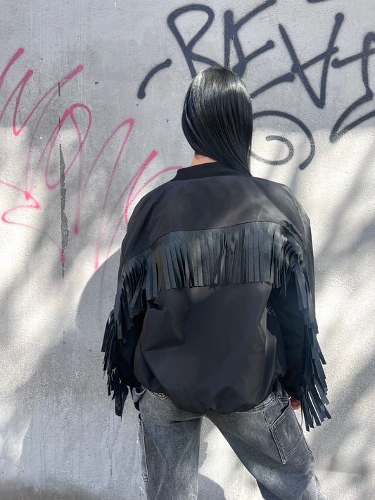 SUSY MIX BOMBER APPLICAZIONI FRANGE REBECCA NERO