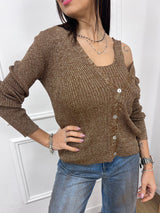 CARDIGAN COSTE LUREX MALEN MORO SUSY MIX